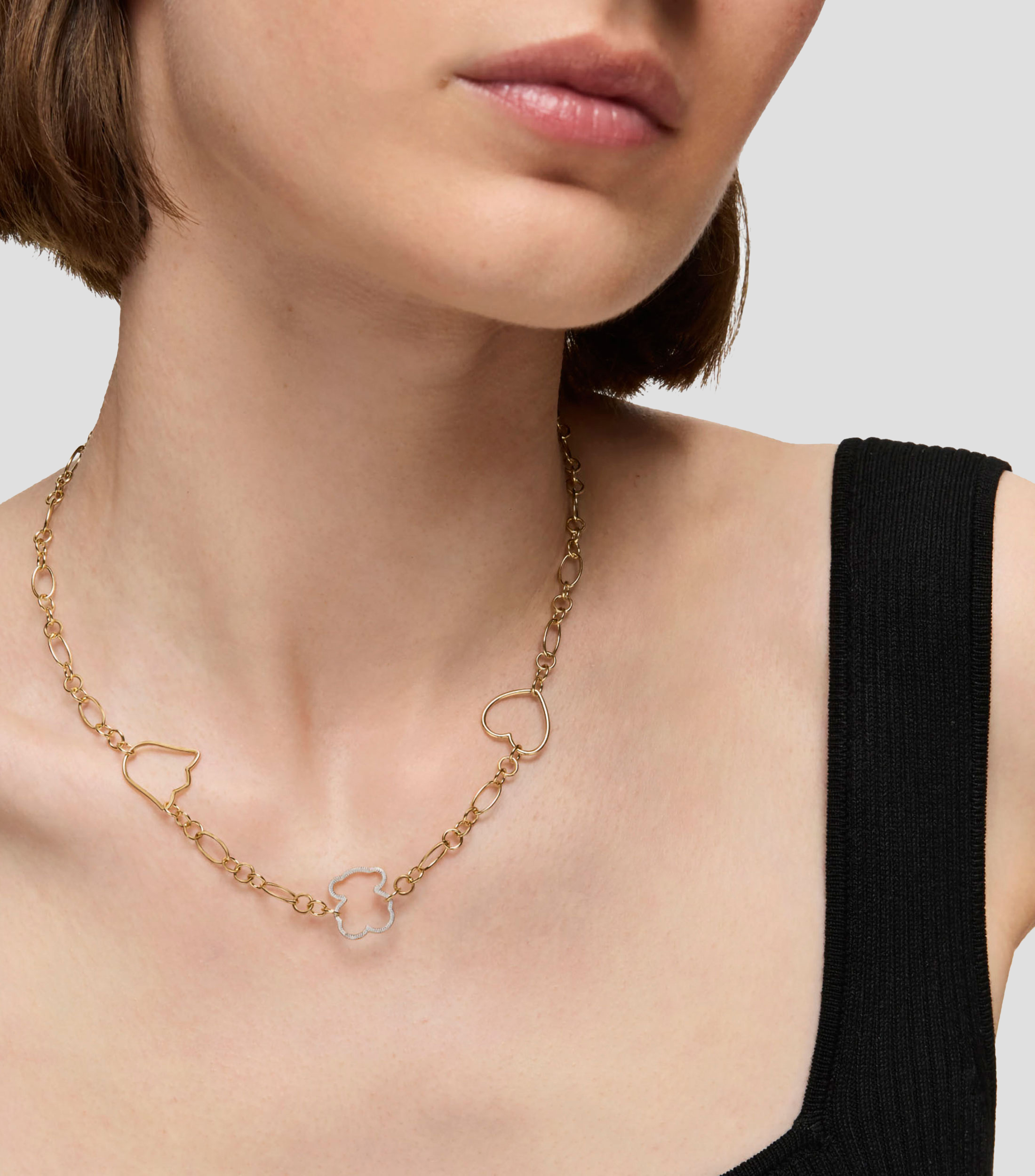 Gargantilla bicolor con motivos New Silueta Mujer