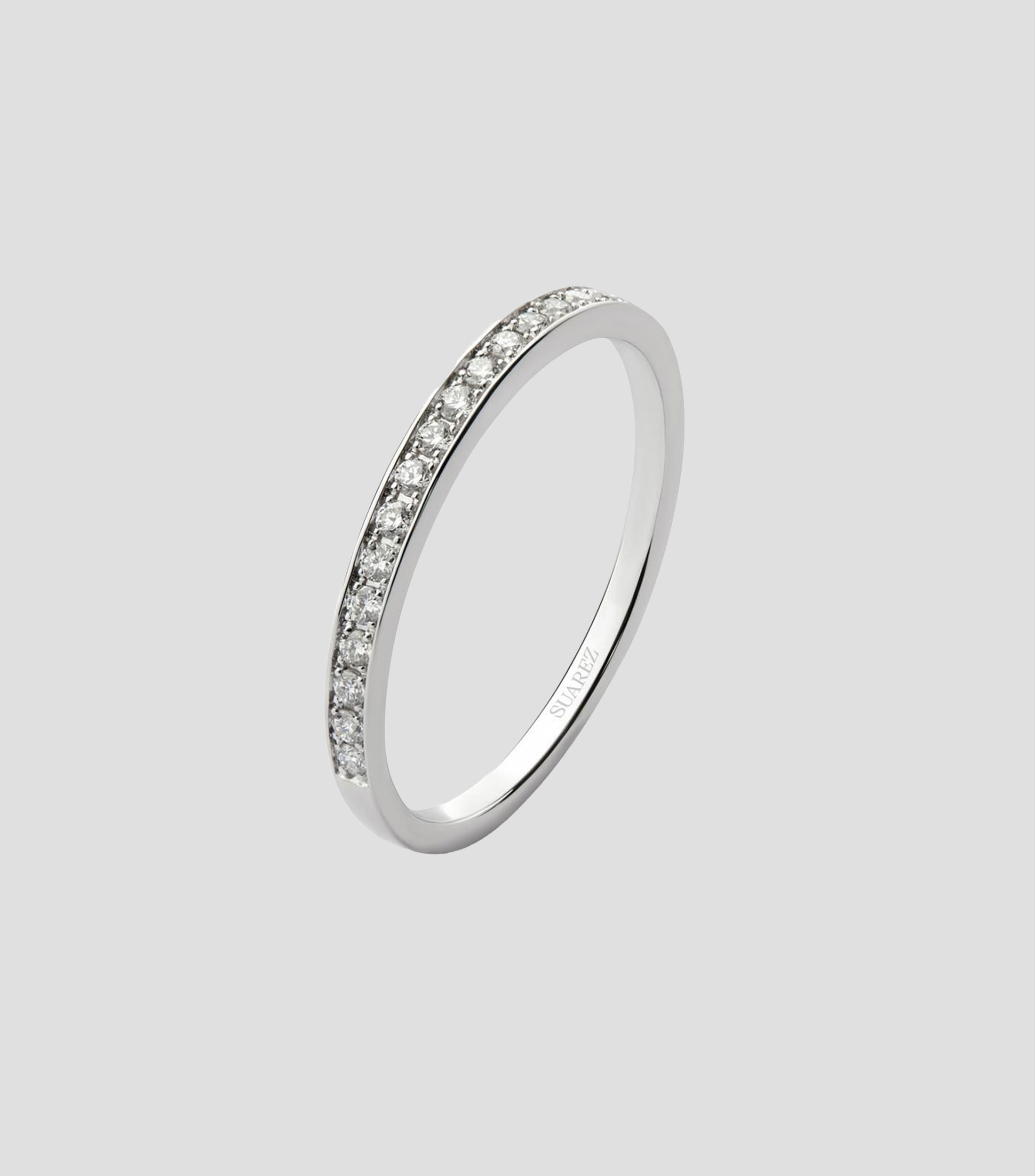 Anillo en Oro blanco de 18 Kilates con diamantes Mujer