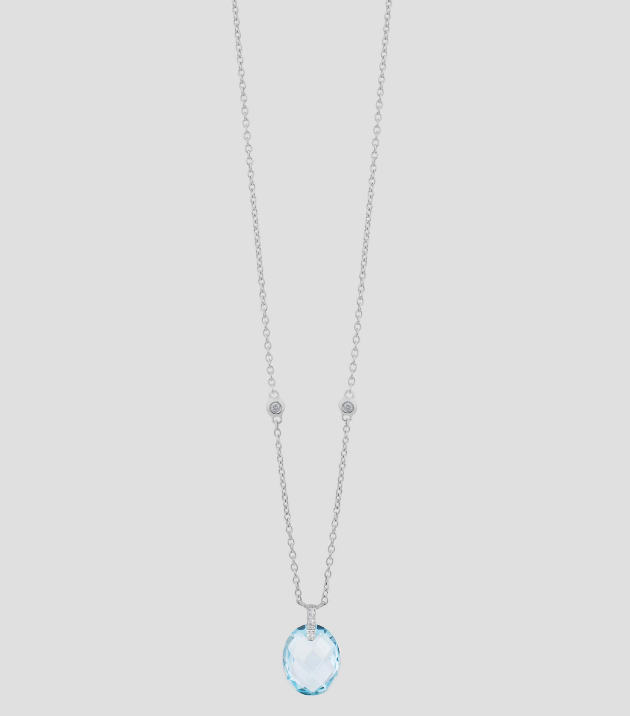 Collar en oro blanco de 18 kilates con diamantes Color Kings Mujer