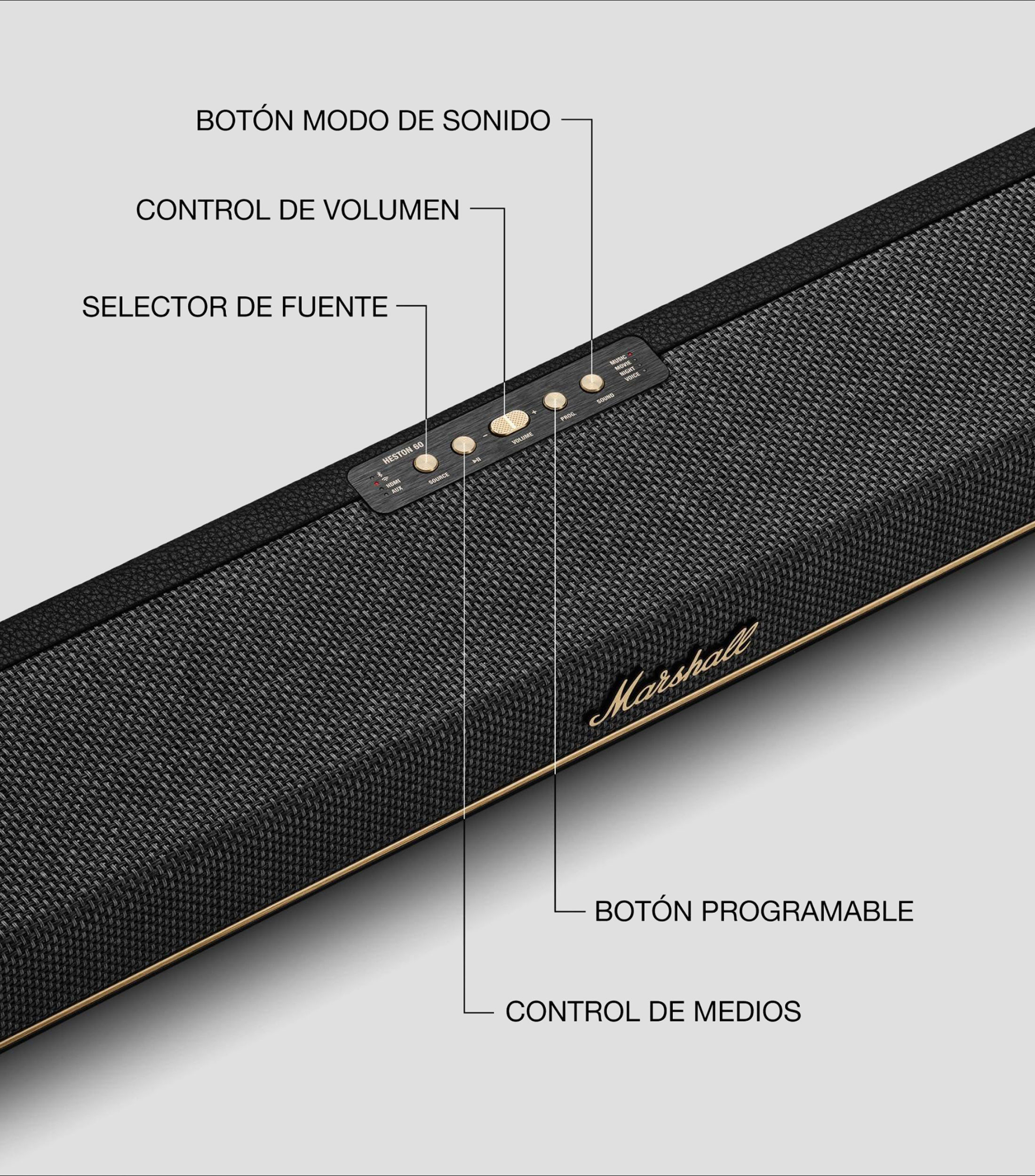 Barra de sonido Heston 60 Negro