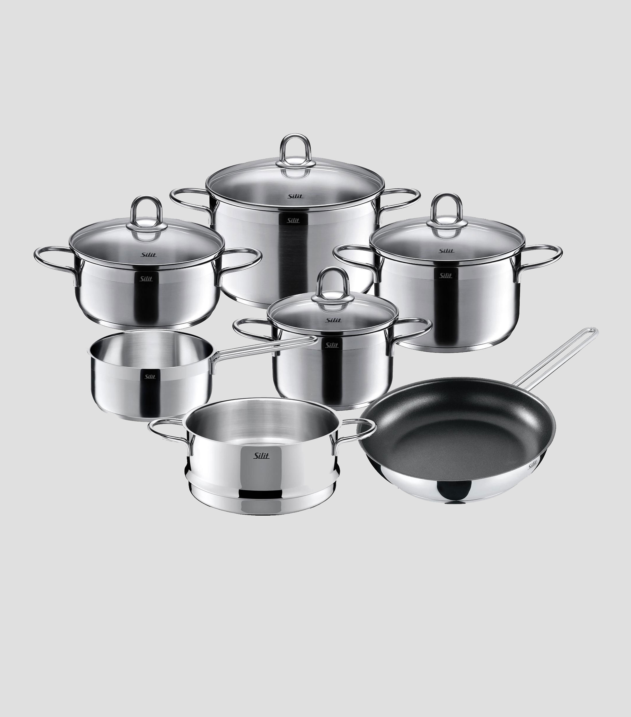 Batería de cocina en acero inoxidable Diamant 7 piezas