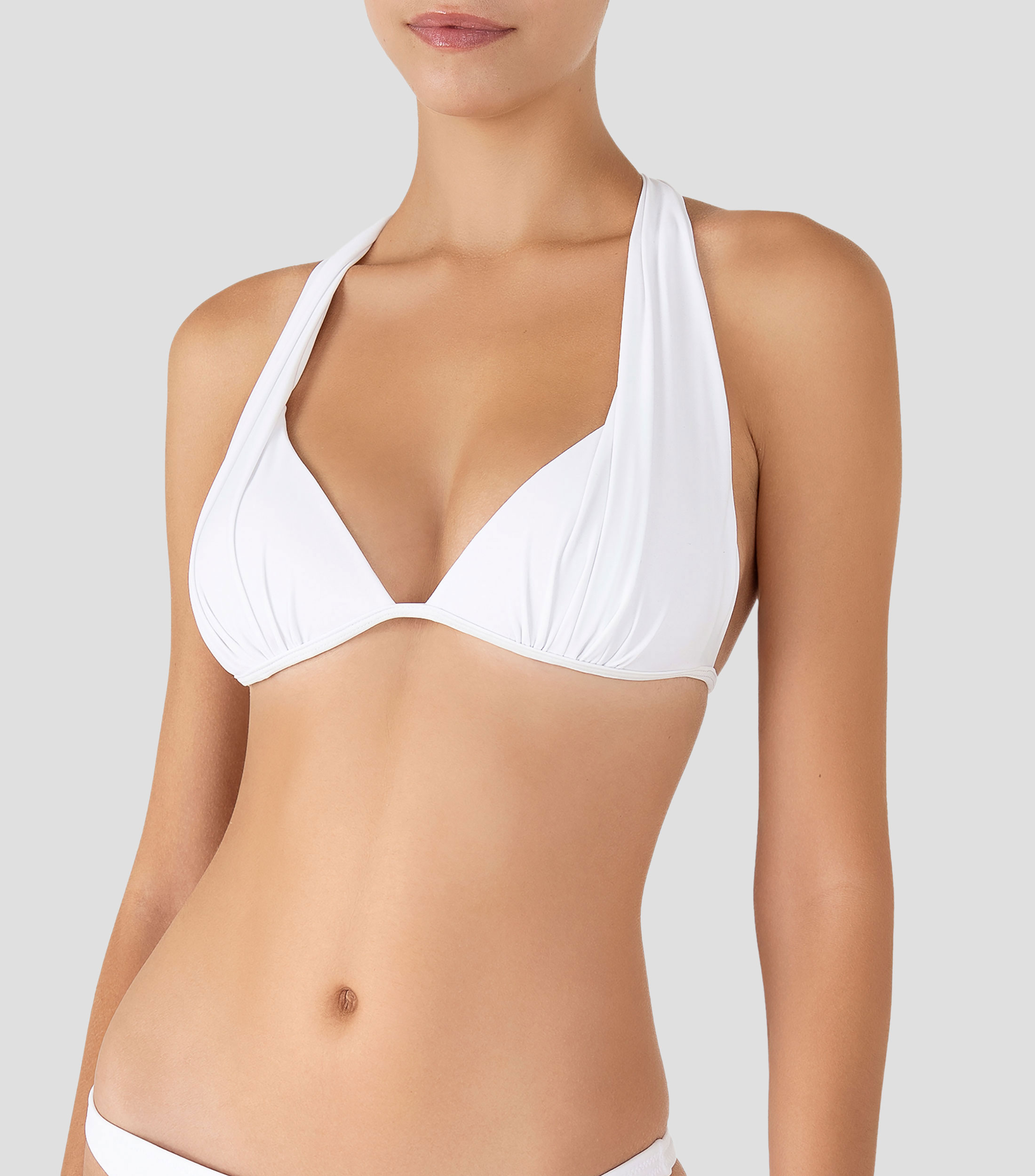 Bikini top triángulo liso Mujer