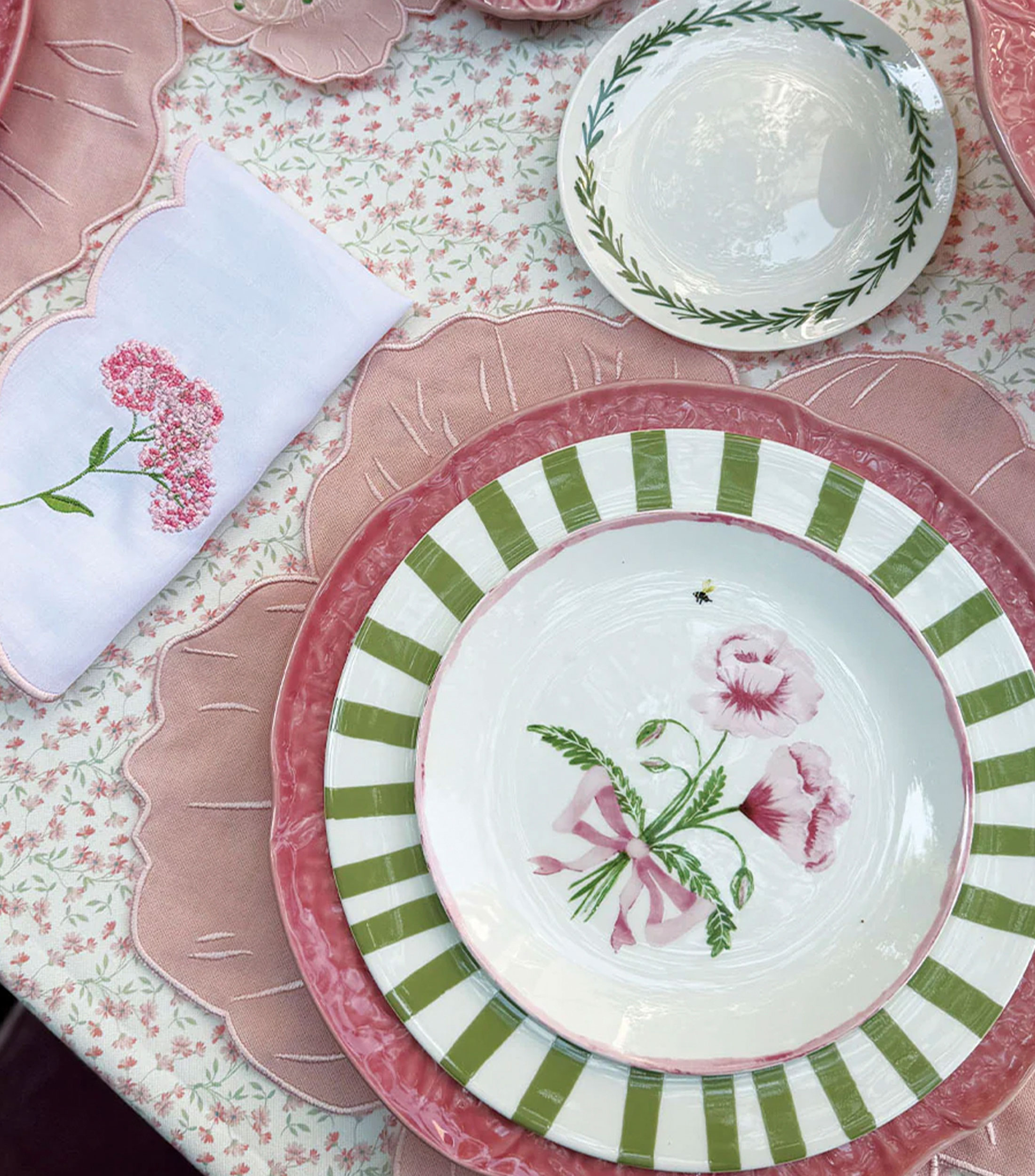Set 4 Platos para ensalada Lisianthus