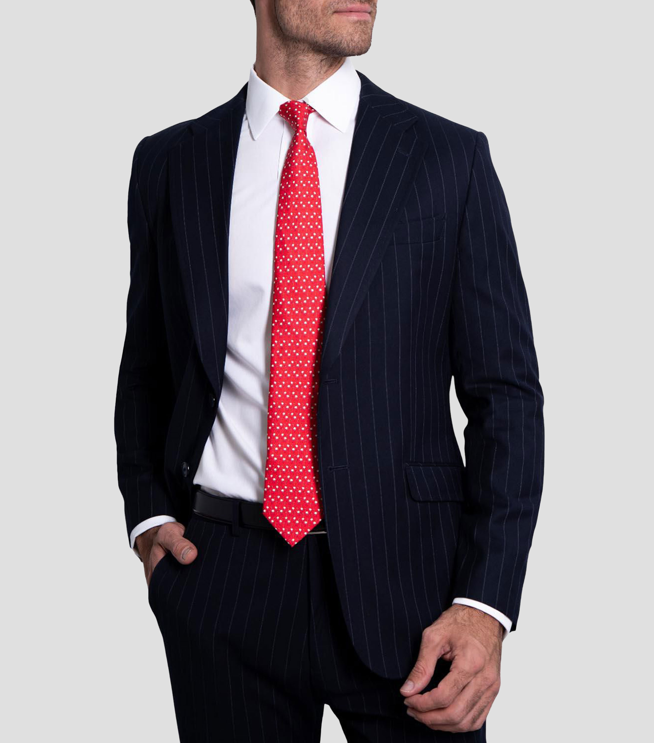 Corbata ancha de seda rojo estampado Flamenco