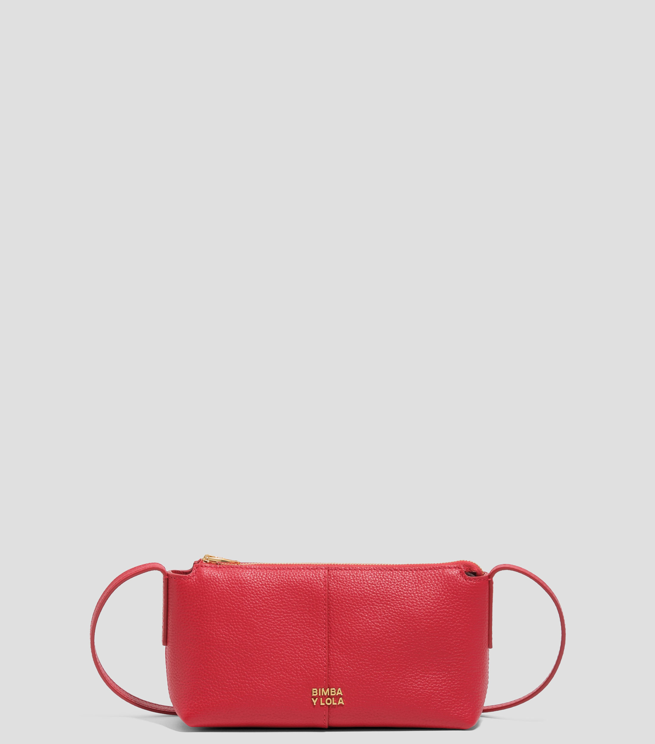 Bolso mini crossbody piel rojo Mujer