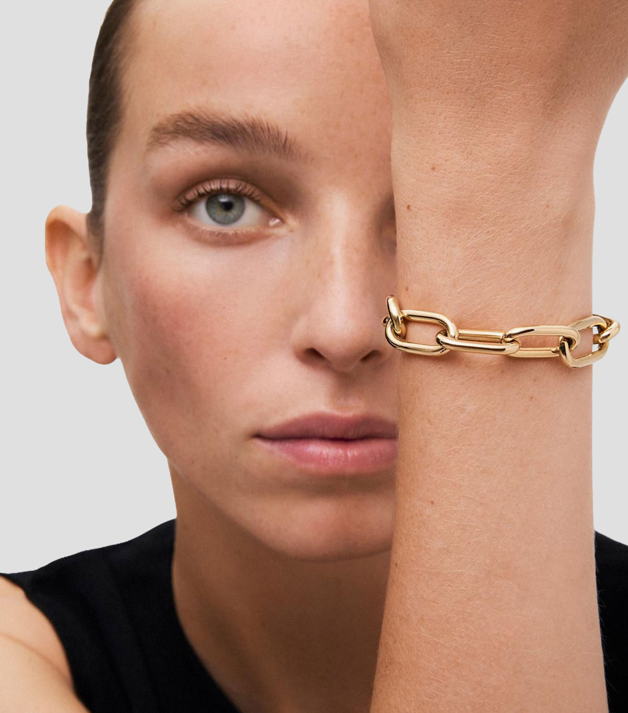 Pulsera en oro de 18 Kilates Suave Mujer