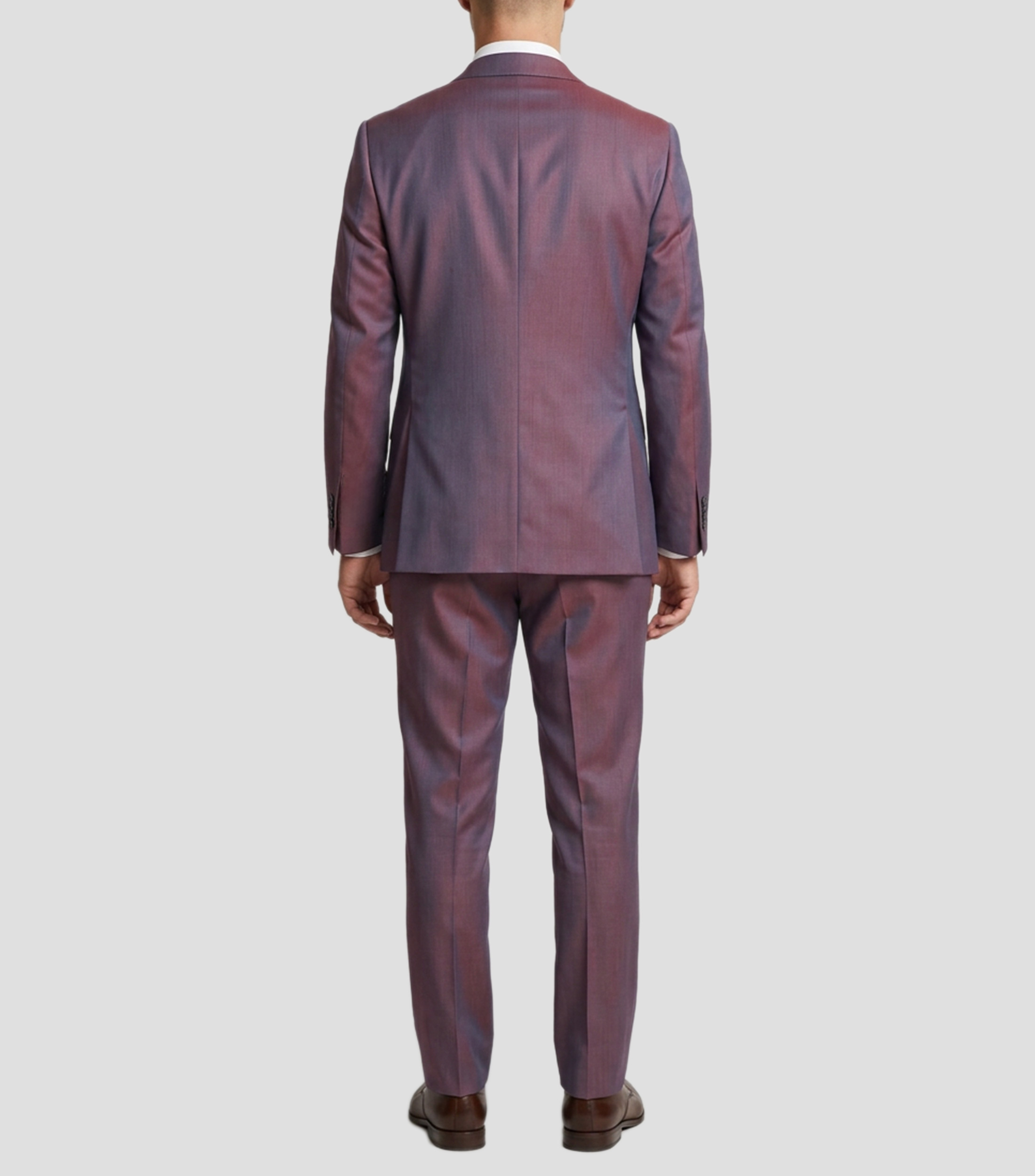 Traje de lana corte regular fantasía Hombre