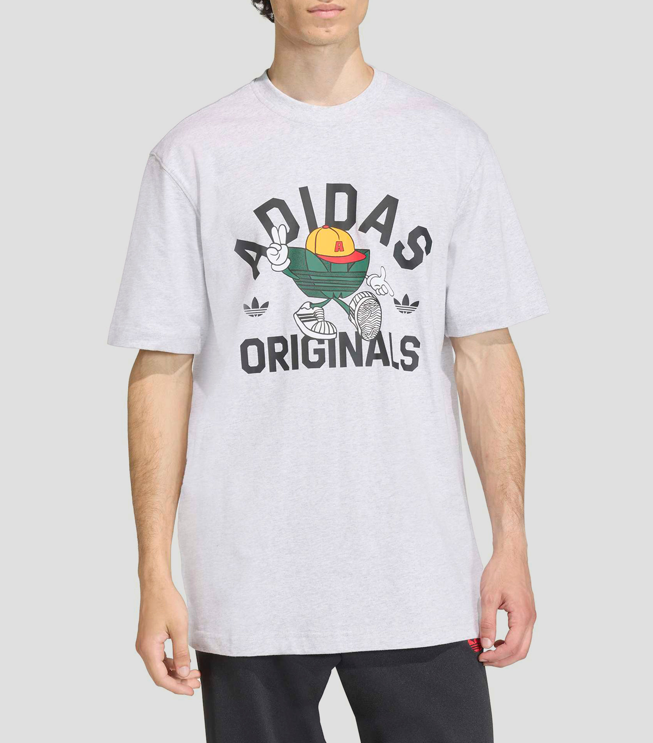 Playera cuello redondo manga corta con estampado Hombre