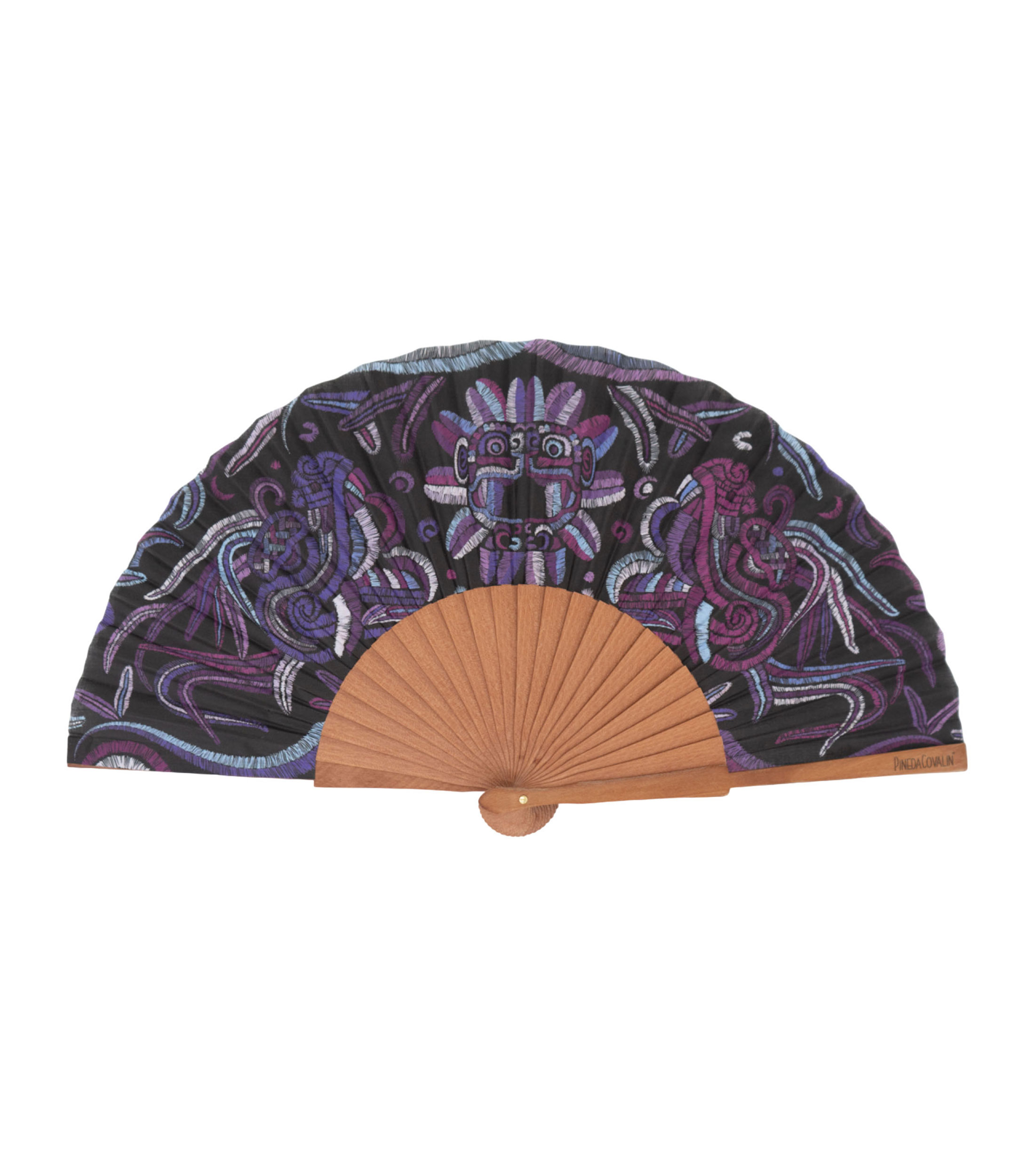 Abanico LIK Quetzalcóatl morado Mujer