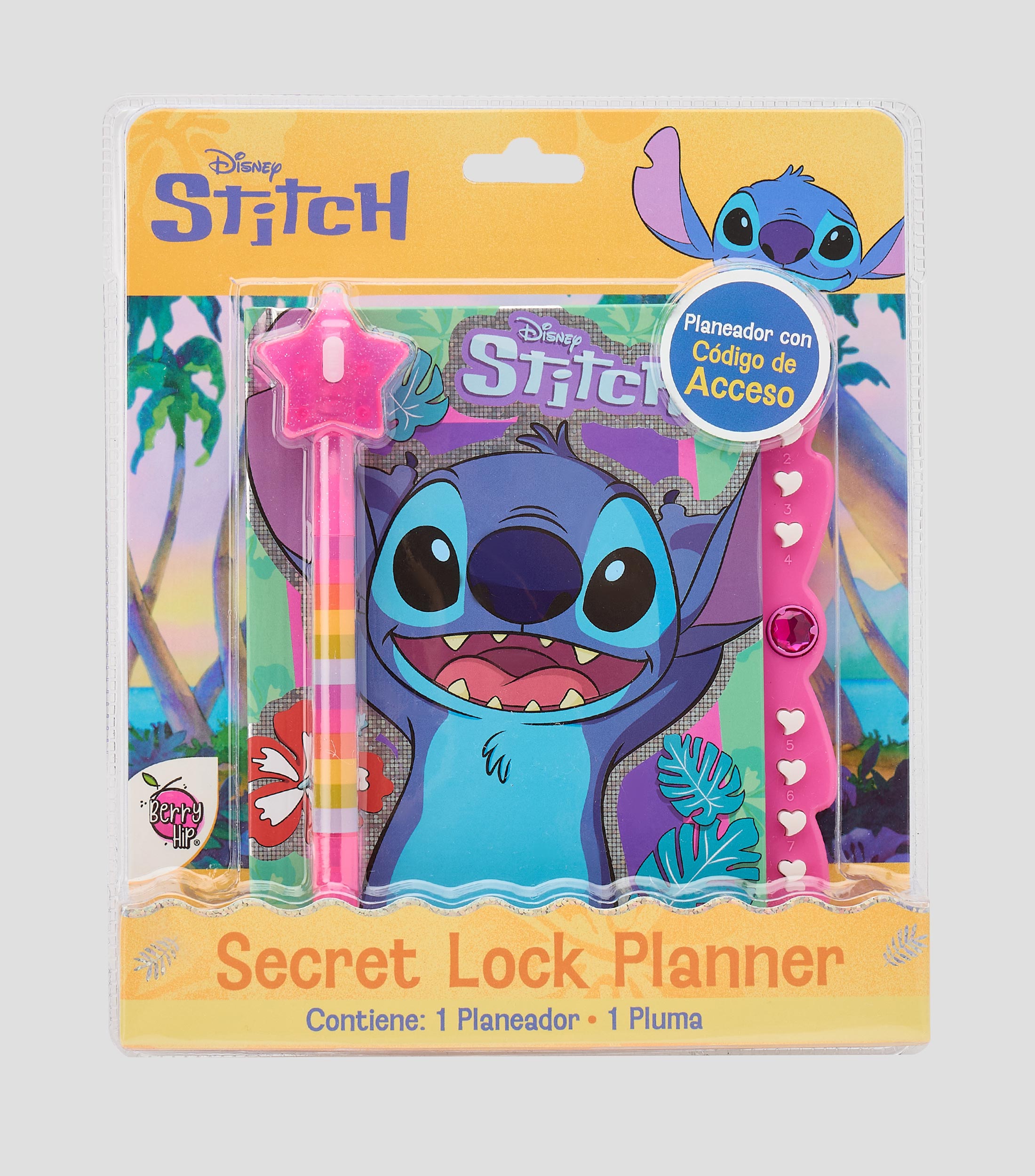 Diario con pluma invisible y linterna Stitch