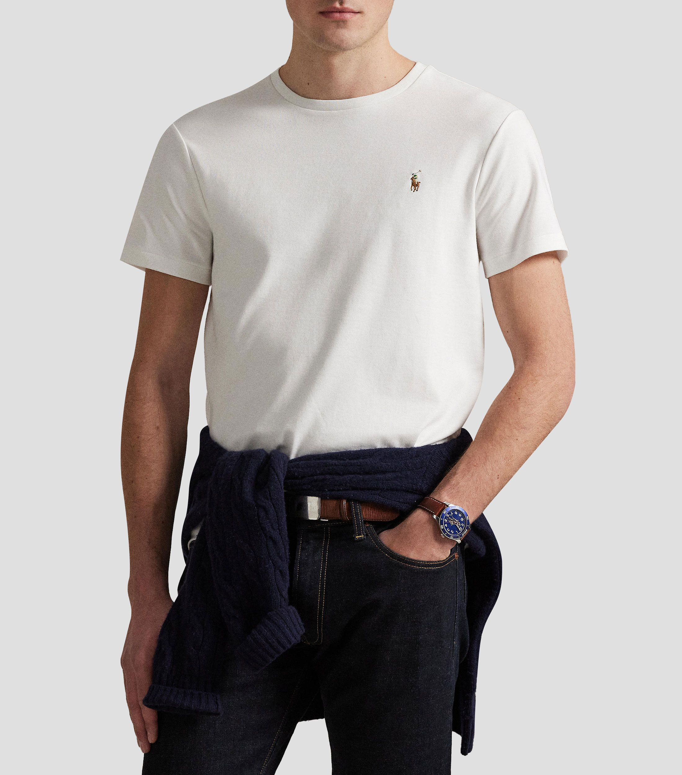 Playera cuello redondo manga corta lisa Hombre