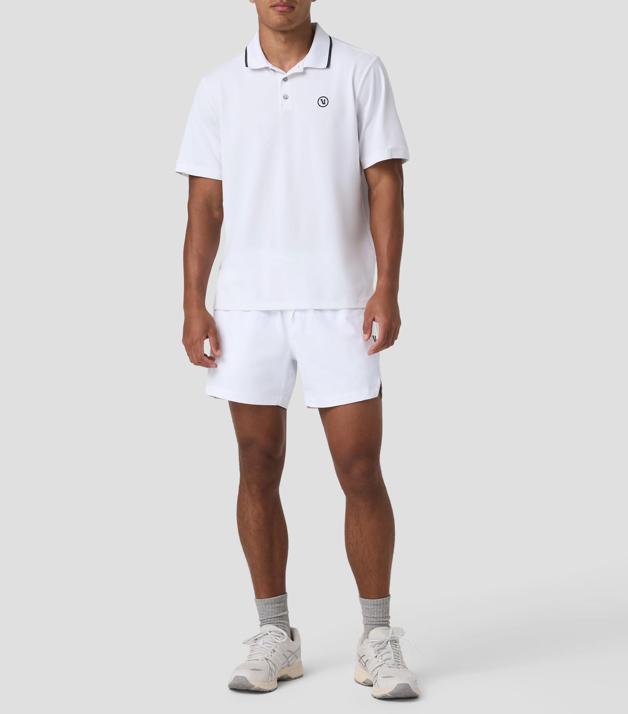 Playera tipo Polo para entrenamiento cuello polo manga corta lisa Hombre