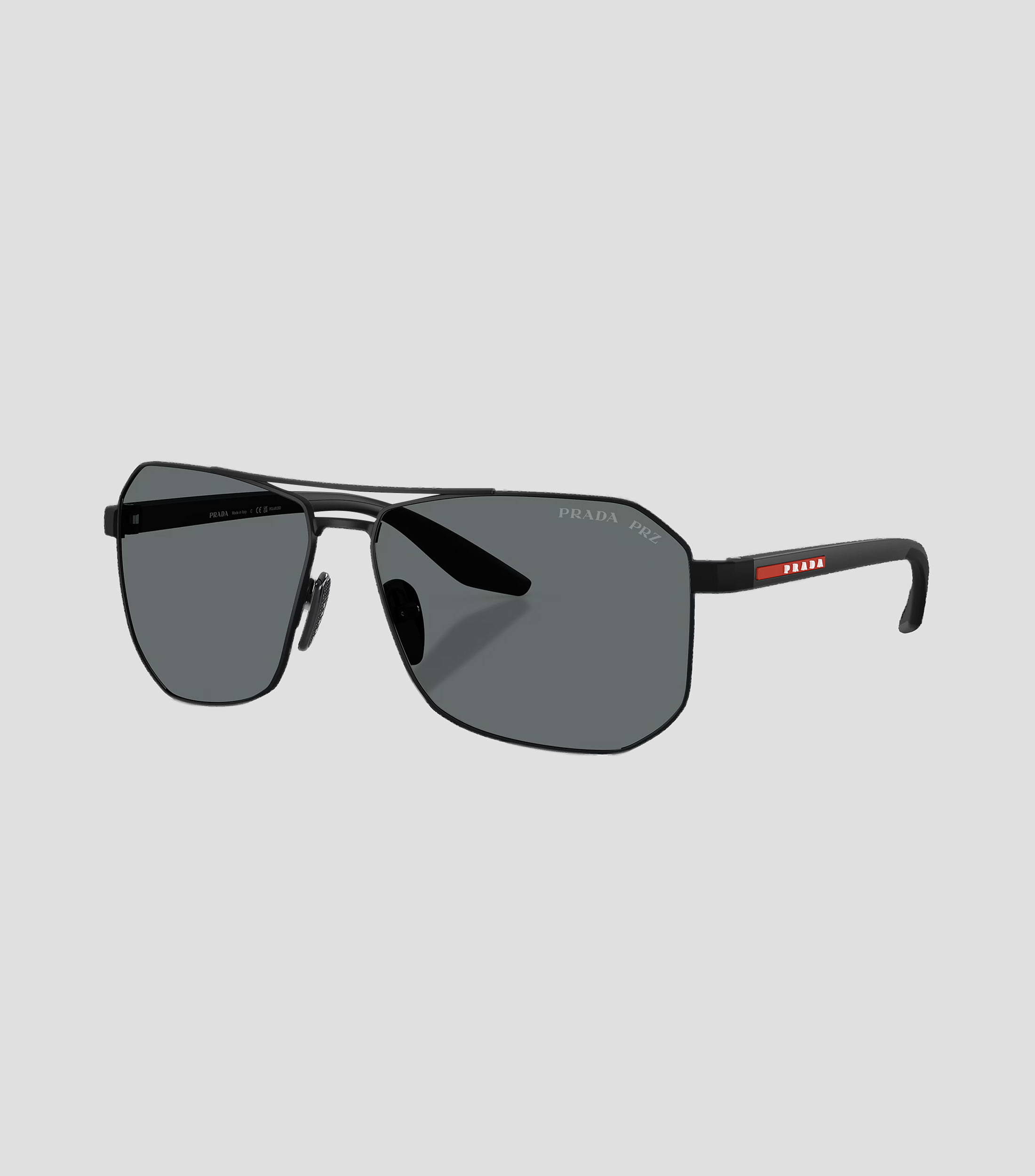 Lentes de sol poligonales negros Hombre