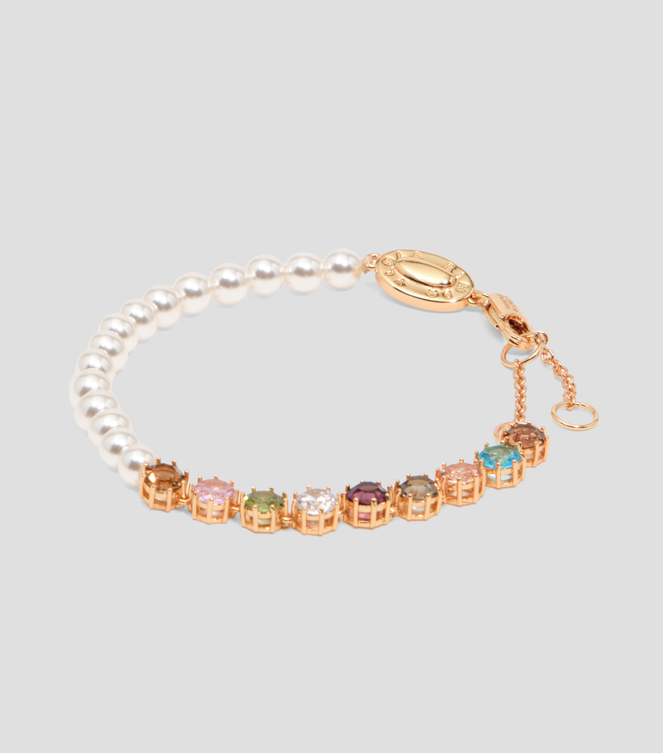 Brazalete con perlas y cristales multicolores Chimo Mujer
