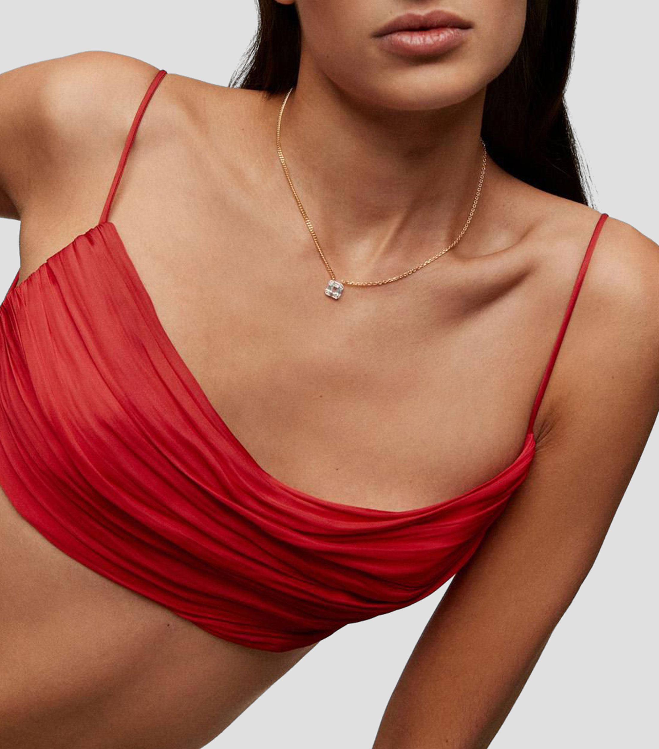 Collar en plata .925 con incrustación de topacios blancos Isla de Re Mujer