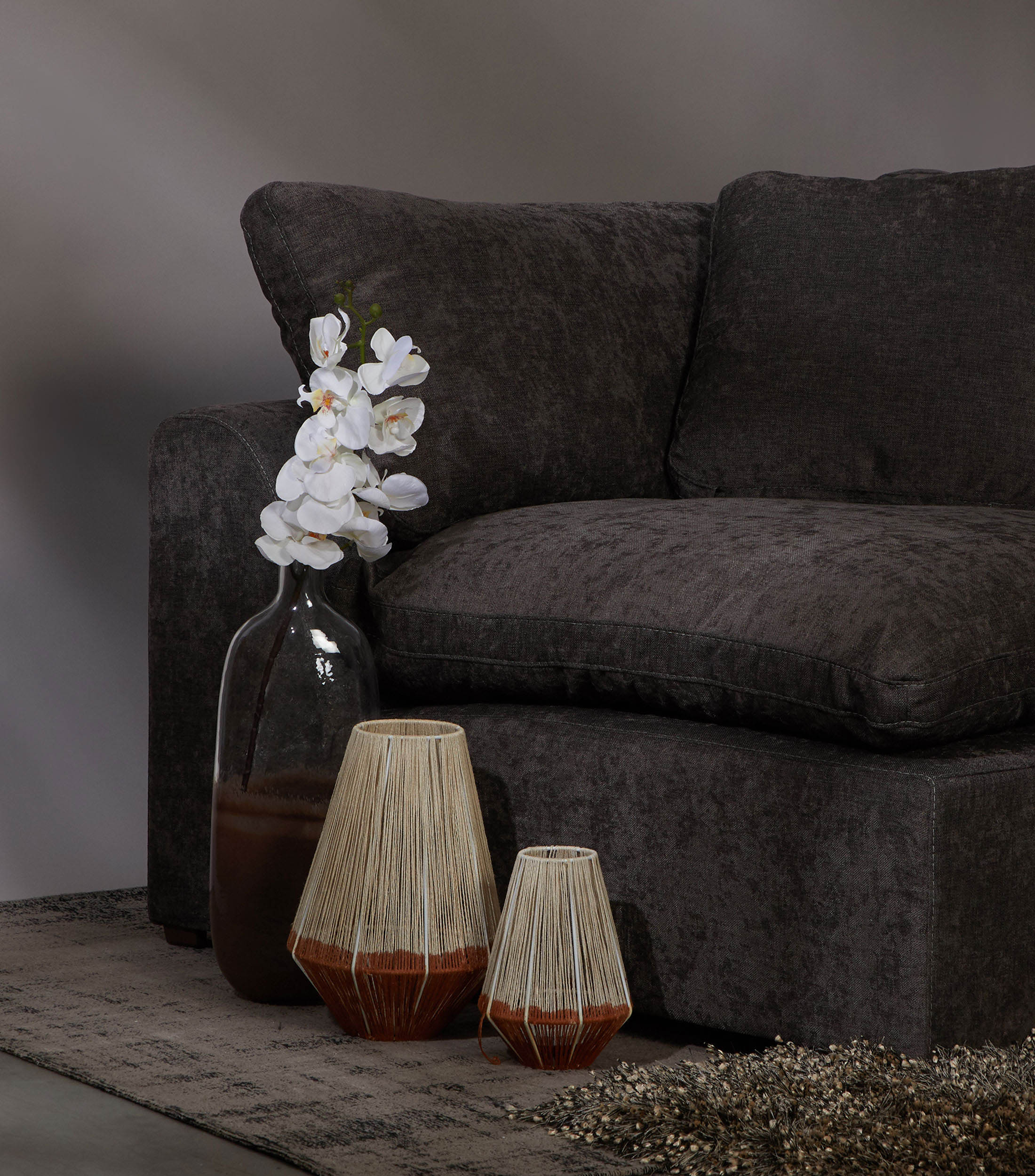Esquinero Serena Gris Oscuro