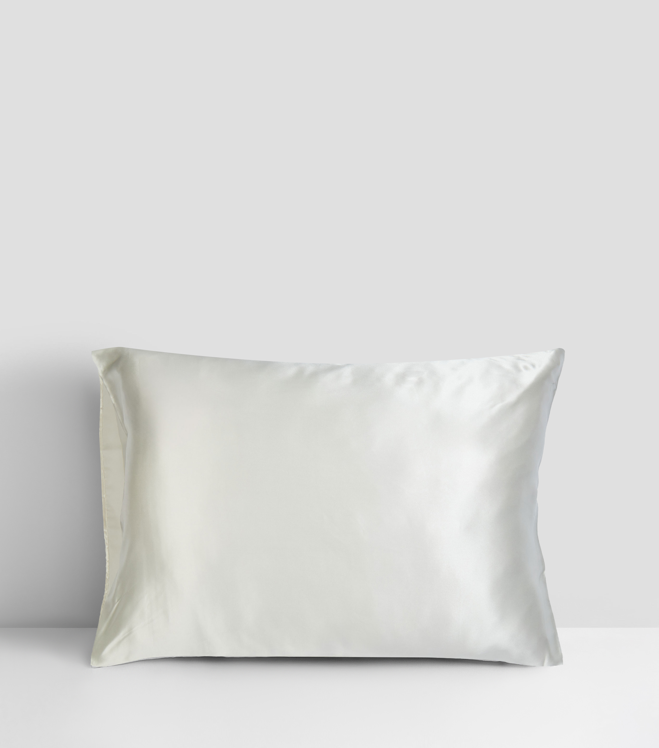 Funda para Almohada Estandar de Seda Blanca