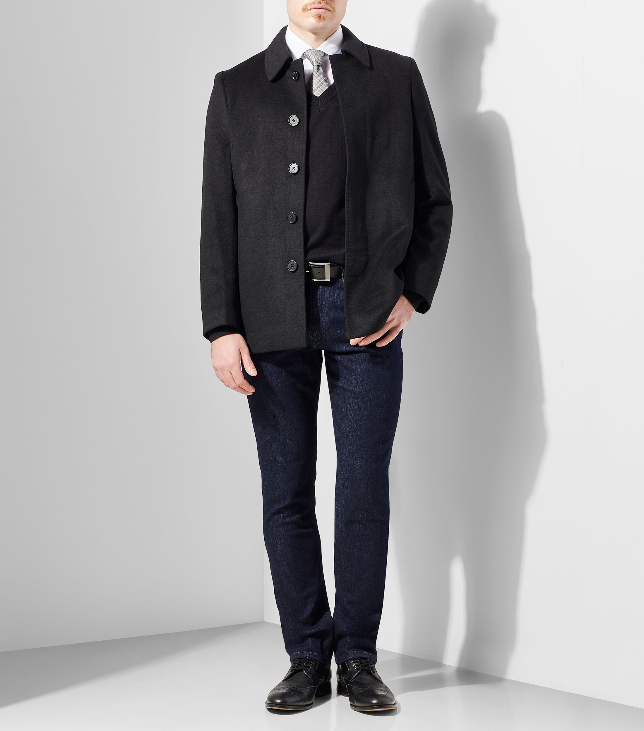 Abrigo midi con botonadura Hombre