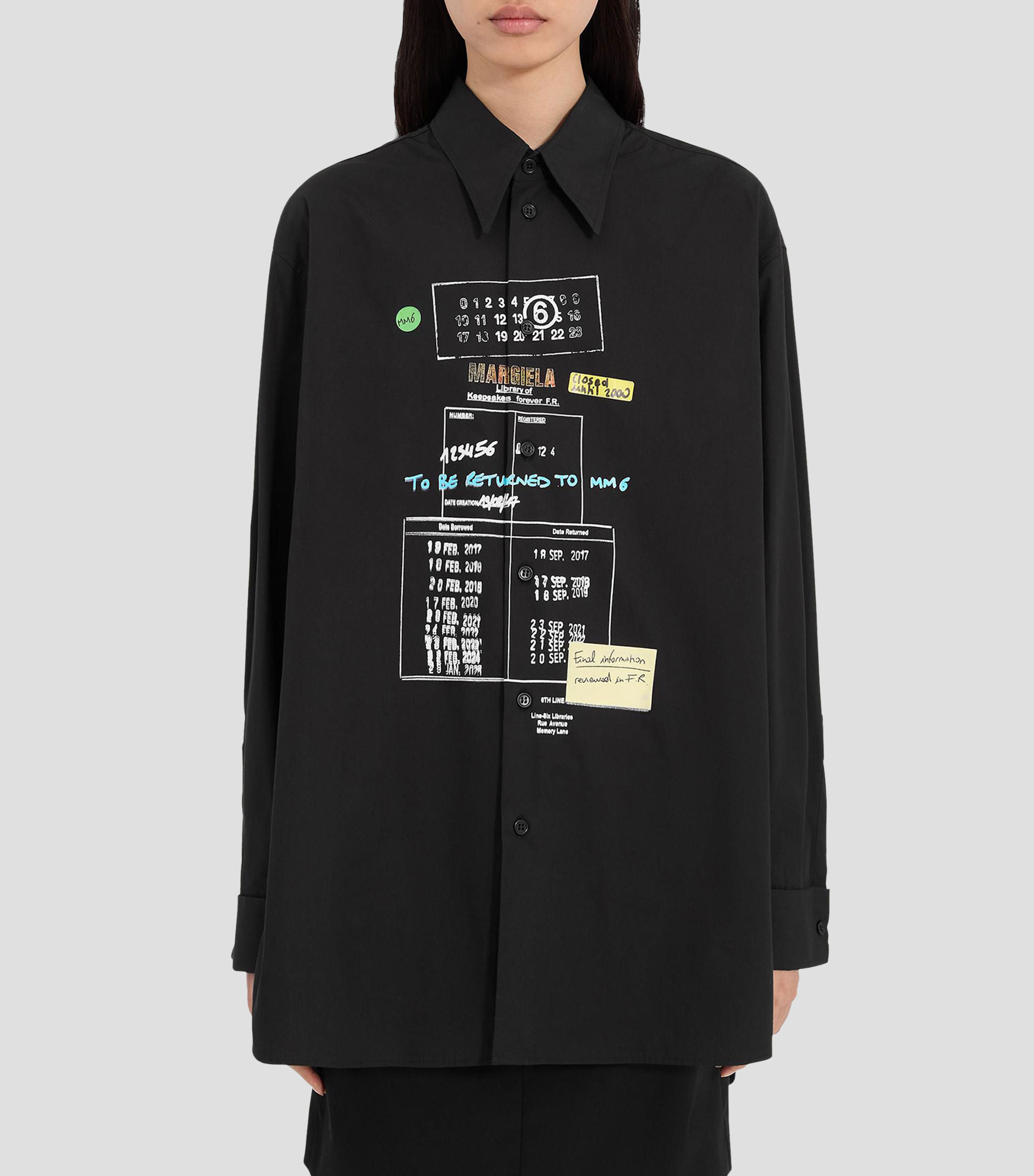 Camisa estampada con manga larga Mujer