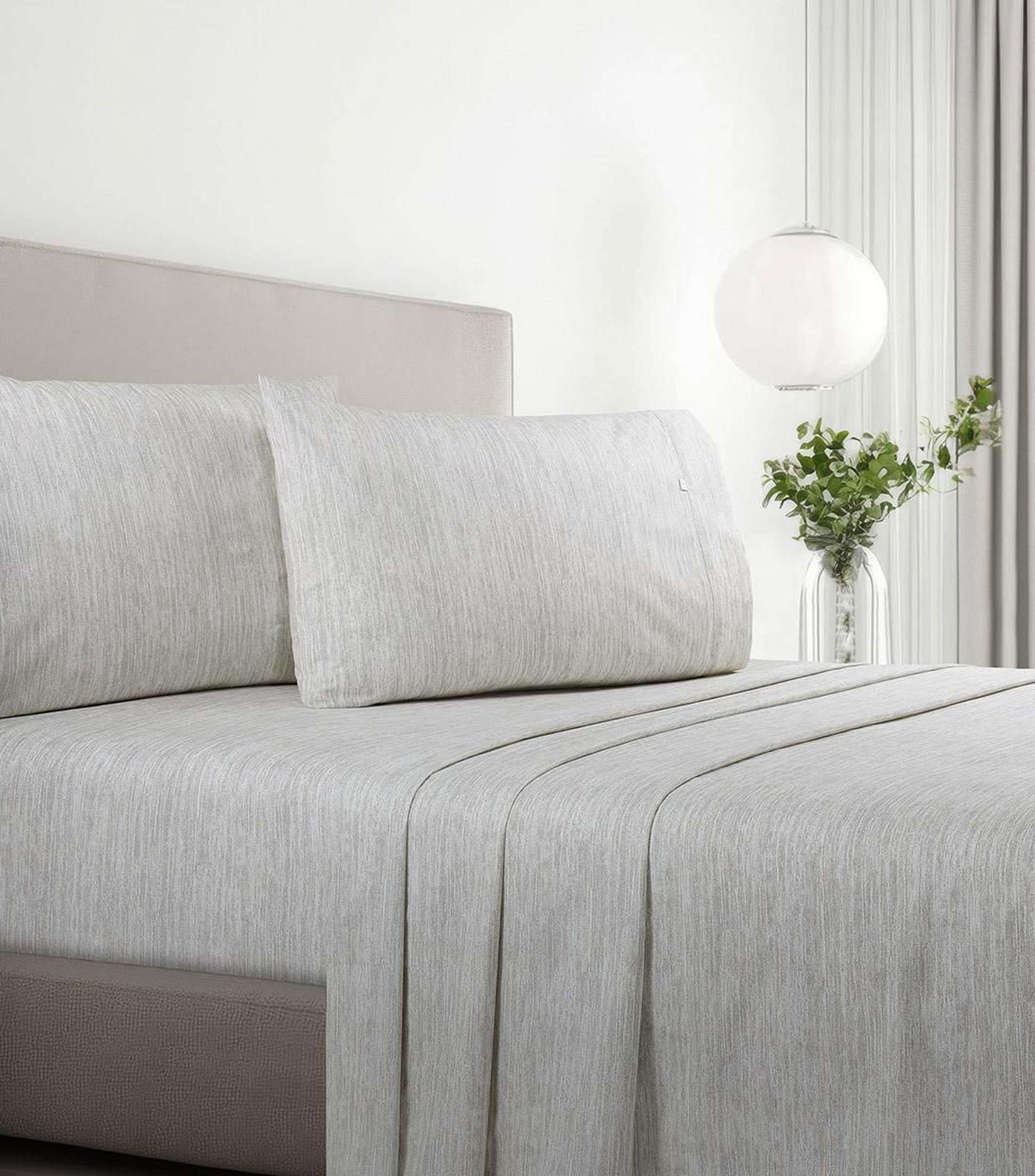 Juego de fundas para almohada King Size en algodón André beige