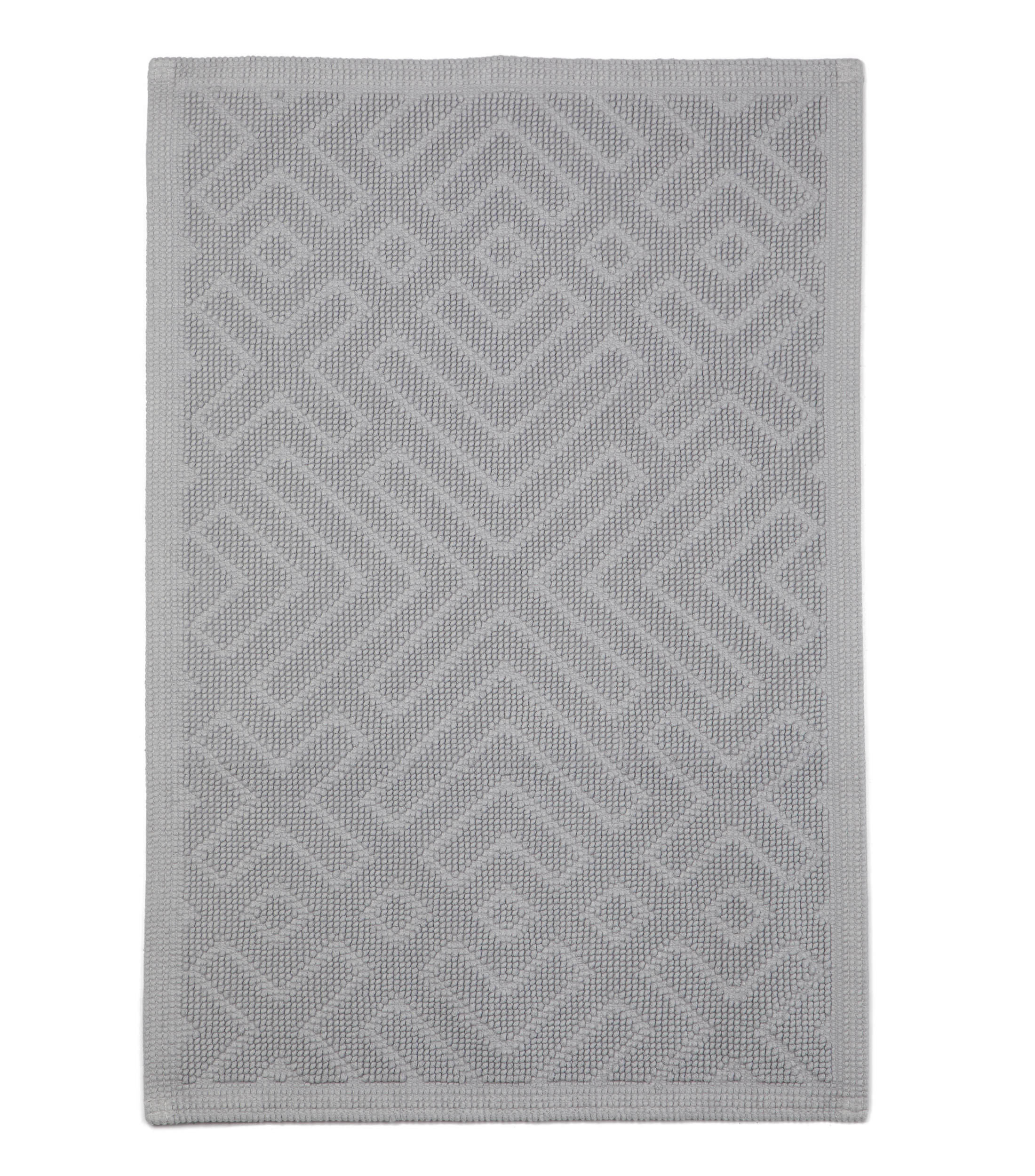 Tapete Cross gris rectangular 70x50cm