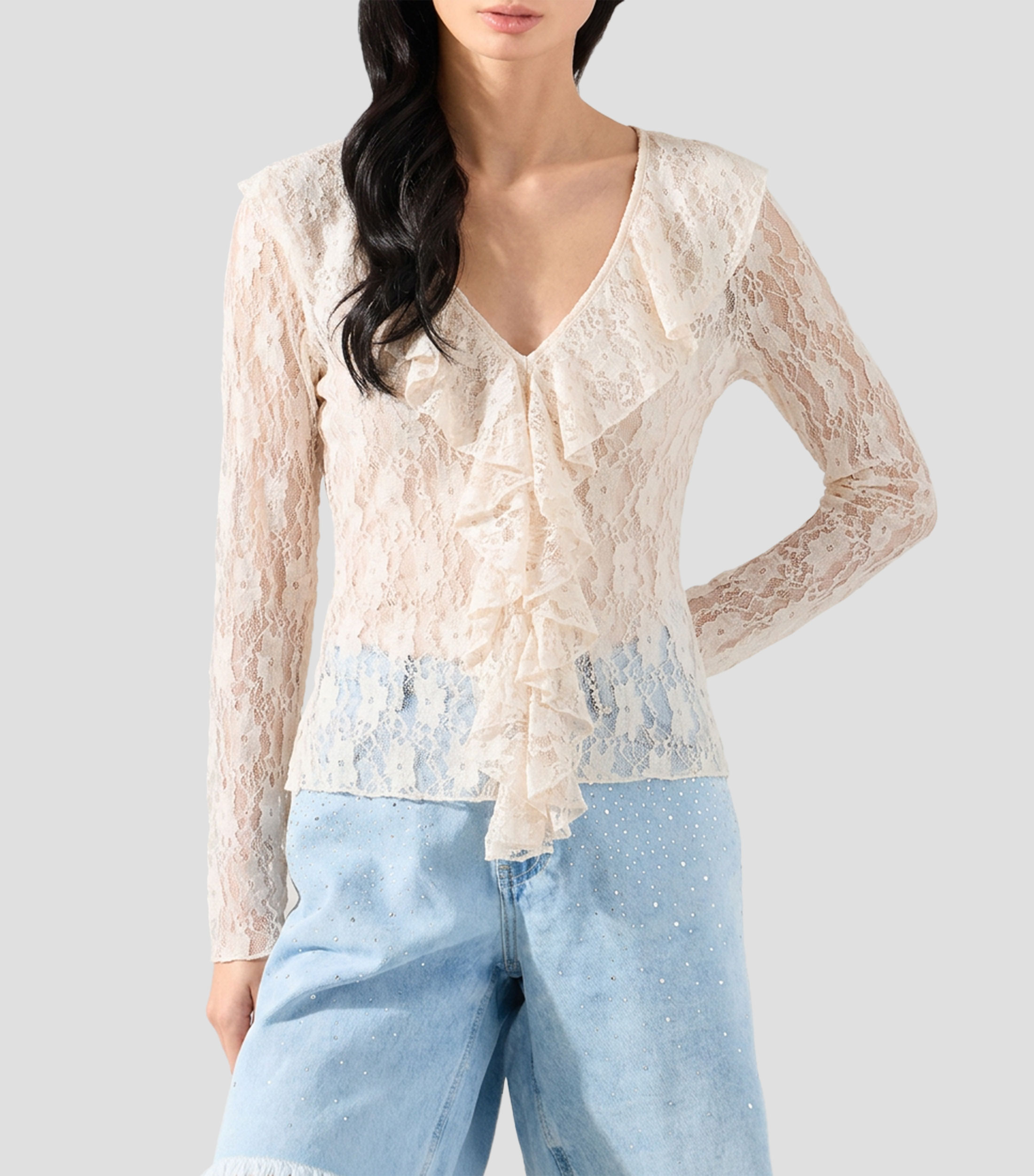 Blusa fantasía manga larga Mujer
