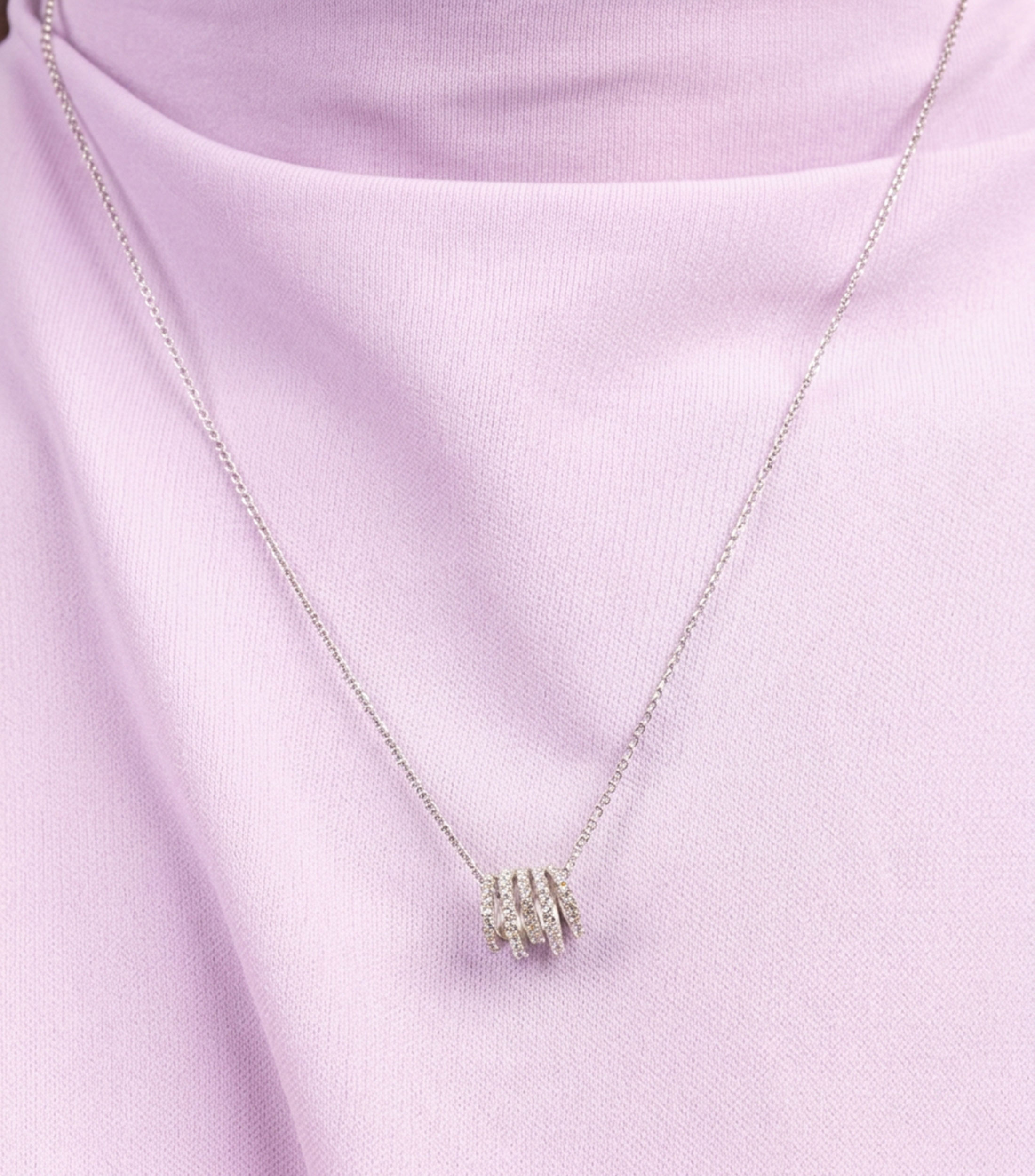 Collar Croisette con circonitas Mujer