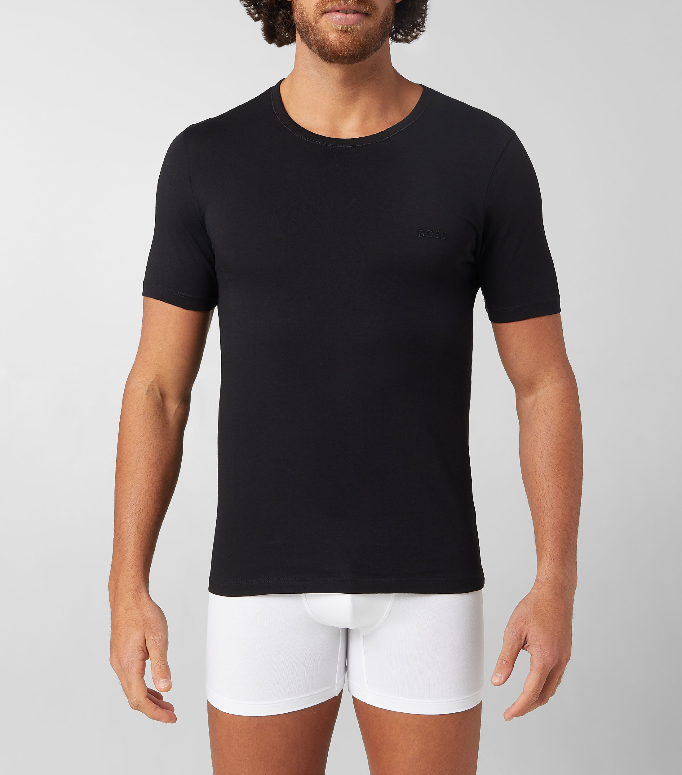 Set 3 playeras interiores con logo bordado Hombre
