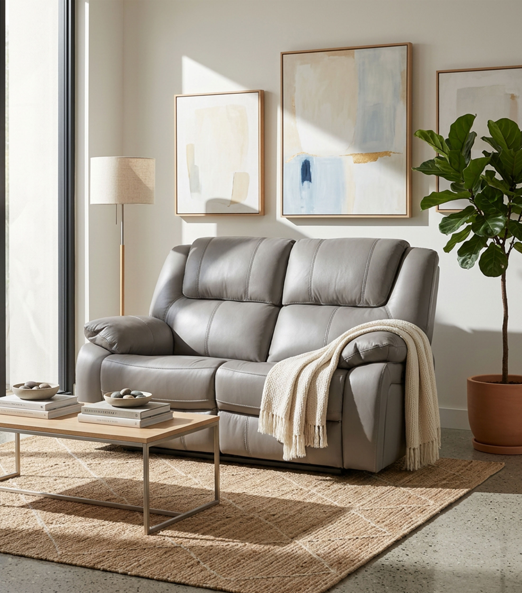Sofá Love Seat Reclinable Eléctrico en piel Mark