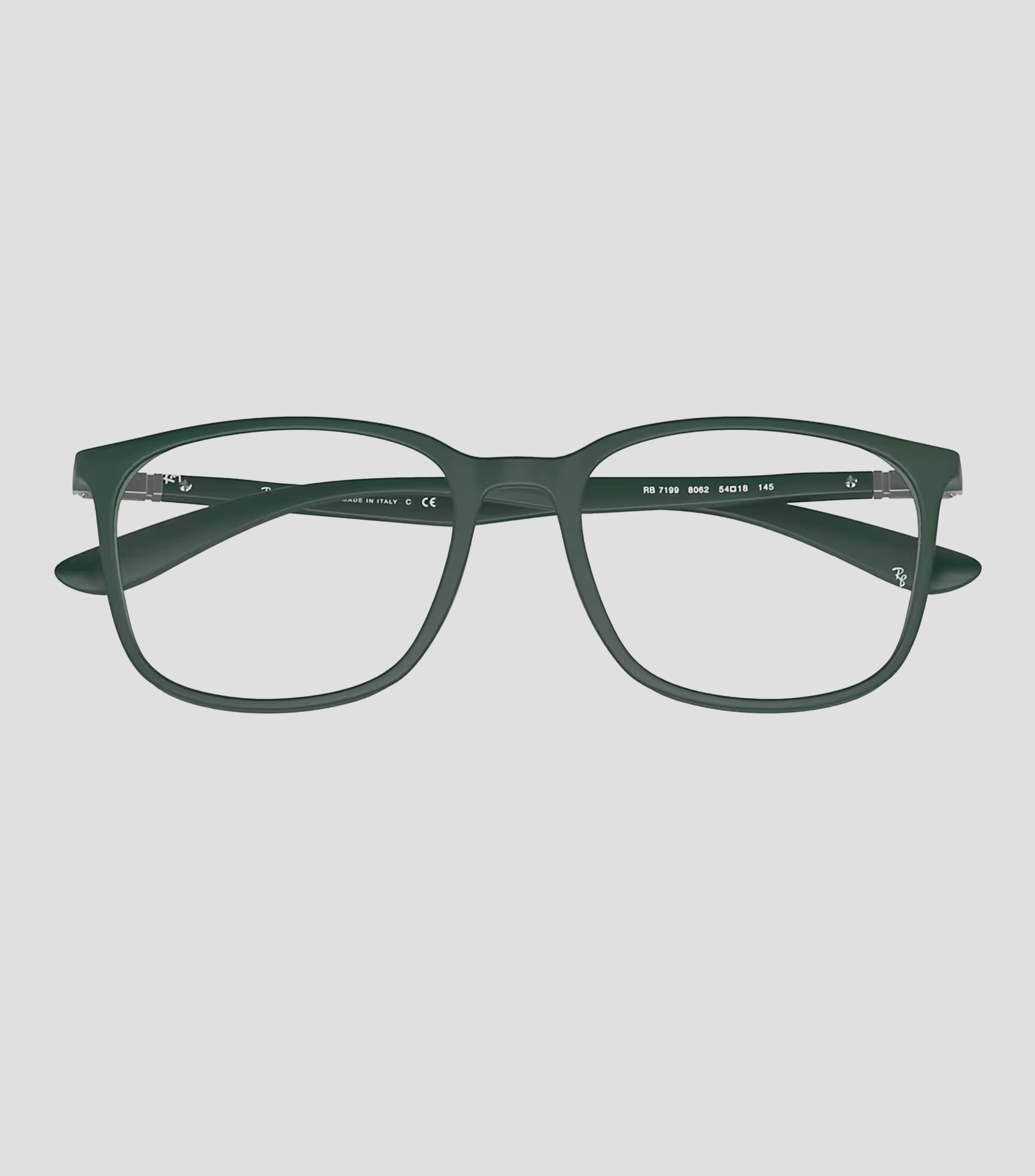 Lentes oftálmicos cuadrados verde mate Unisex