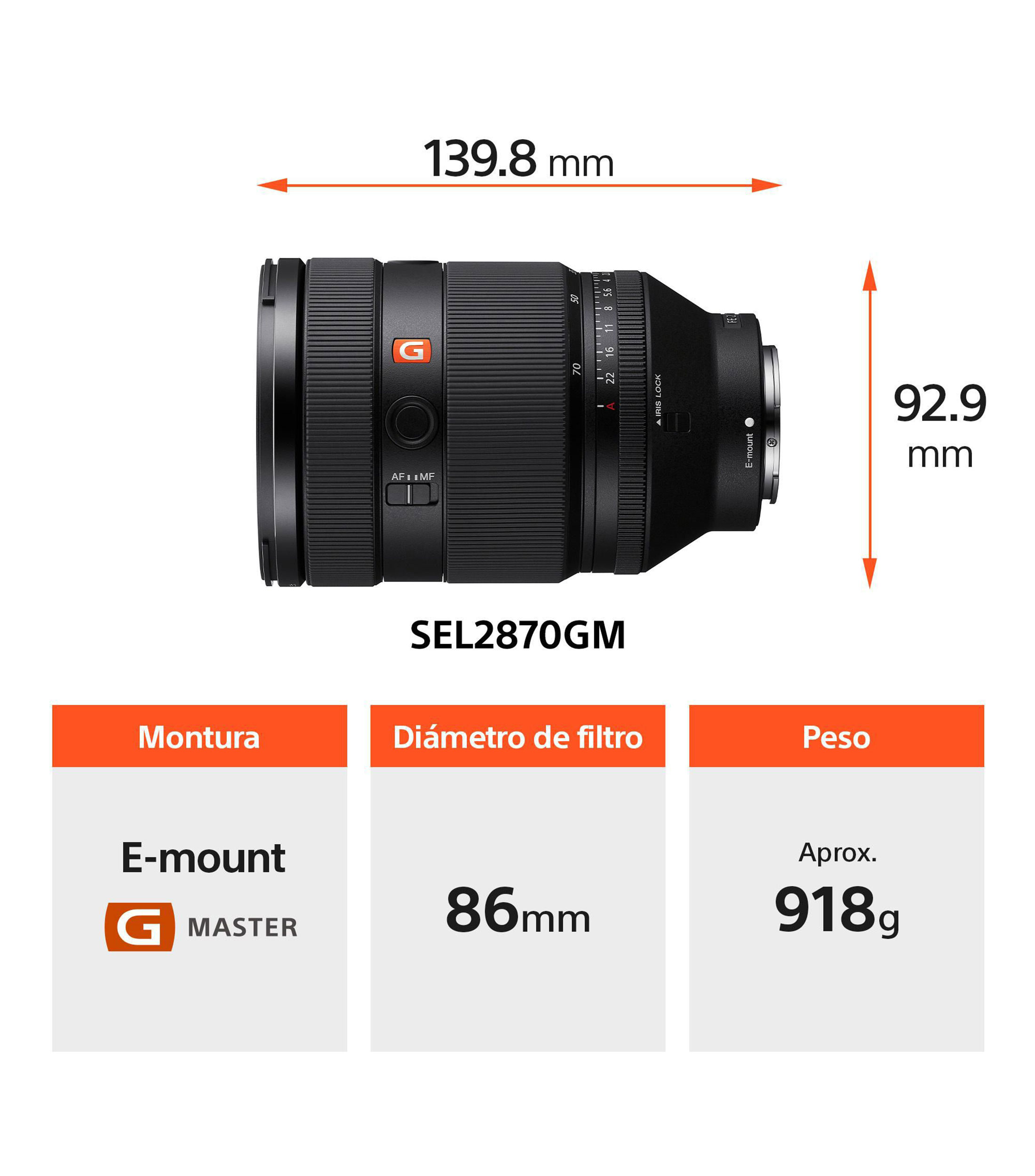 Lente G Master SEL2870GM