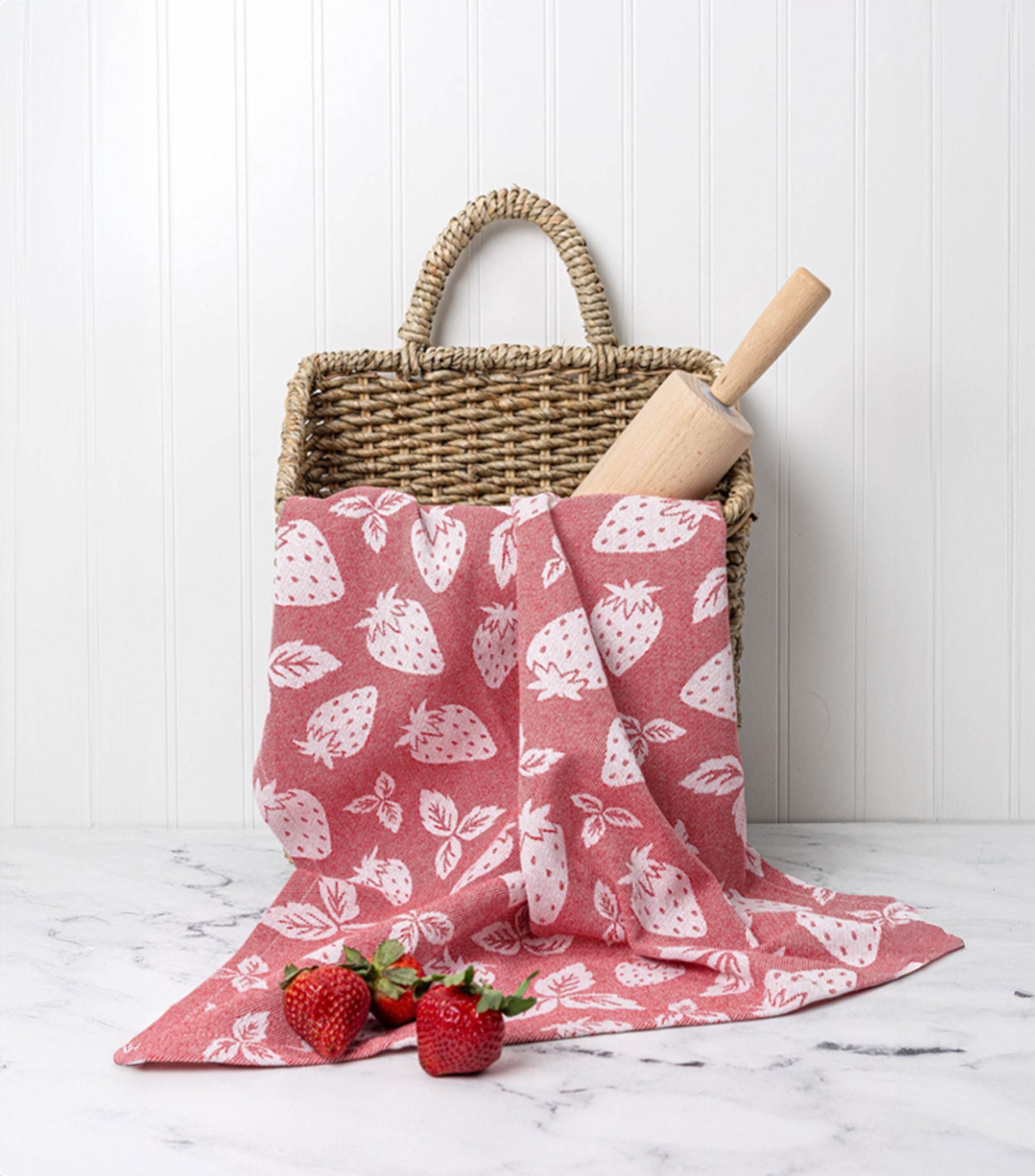 Toalla de cocina con fresas