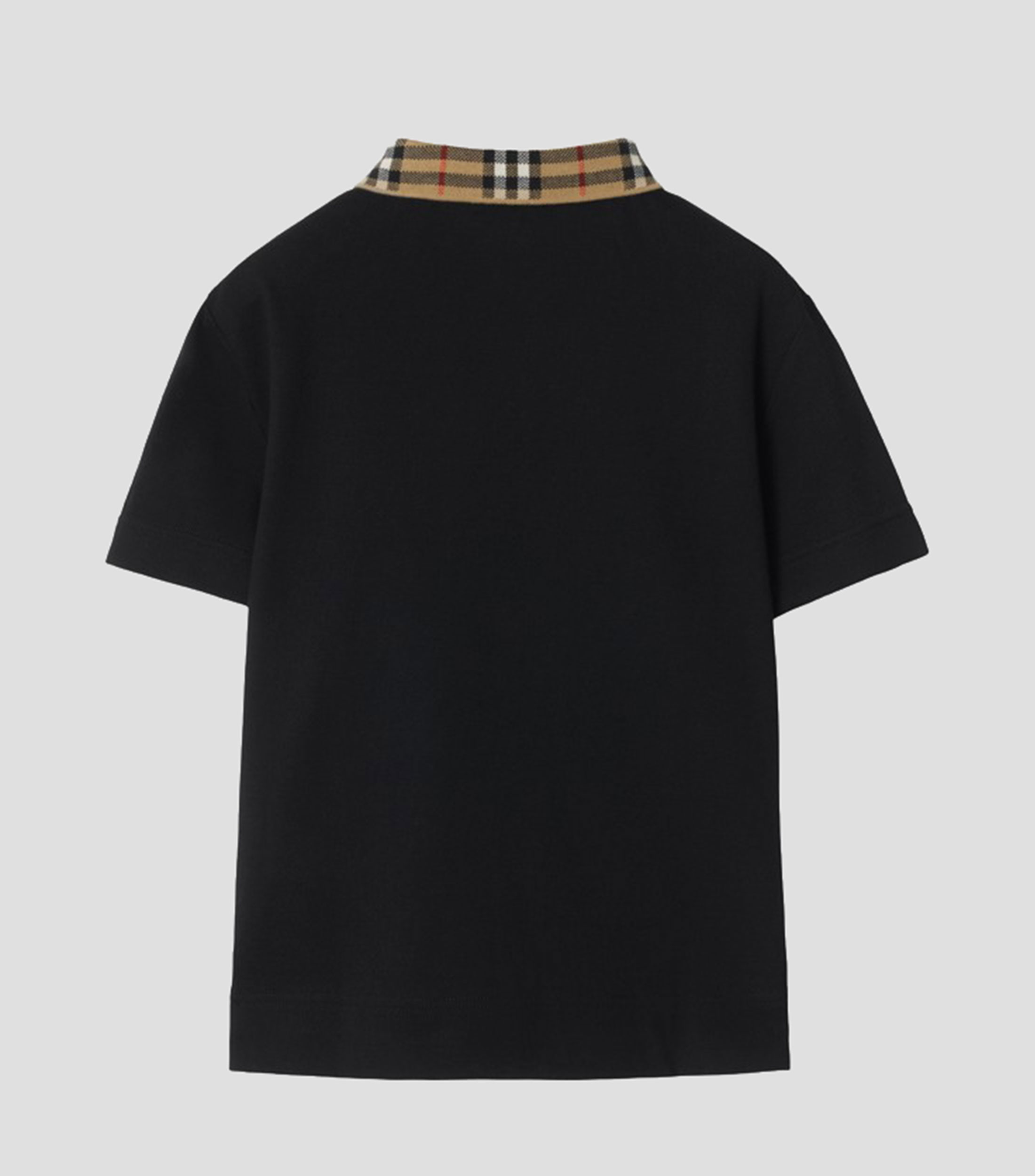 Playera Tipo Polo Manga Corta Cuadros Niño