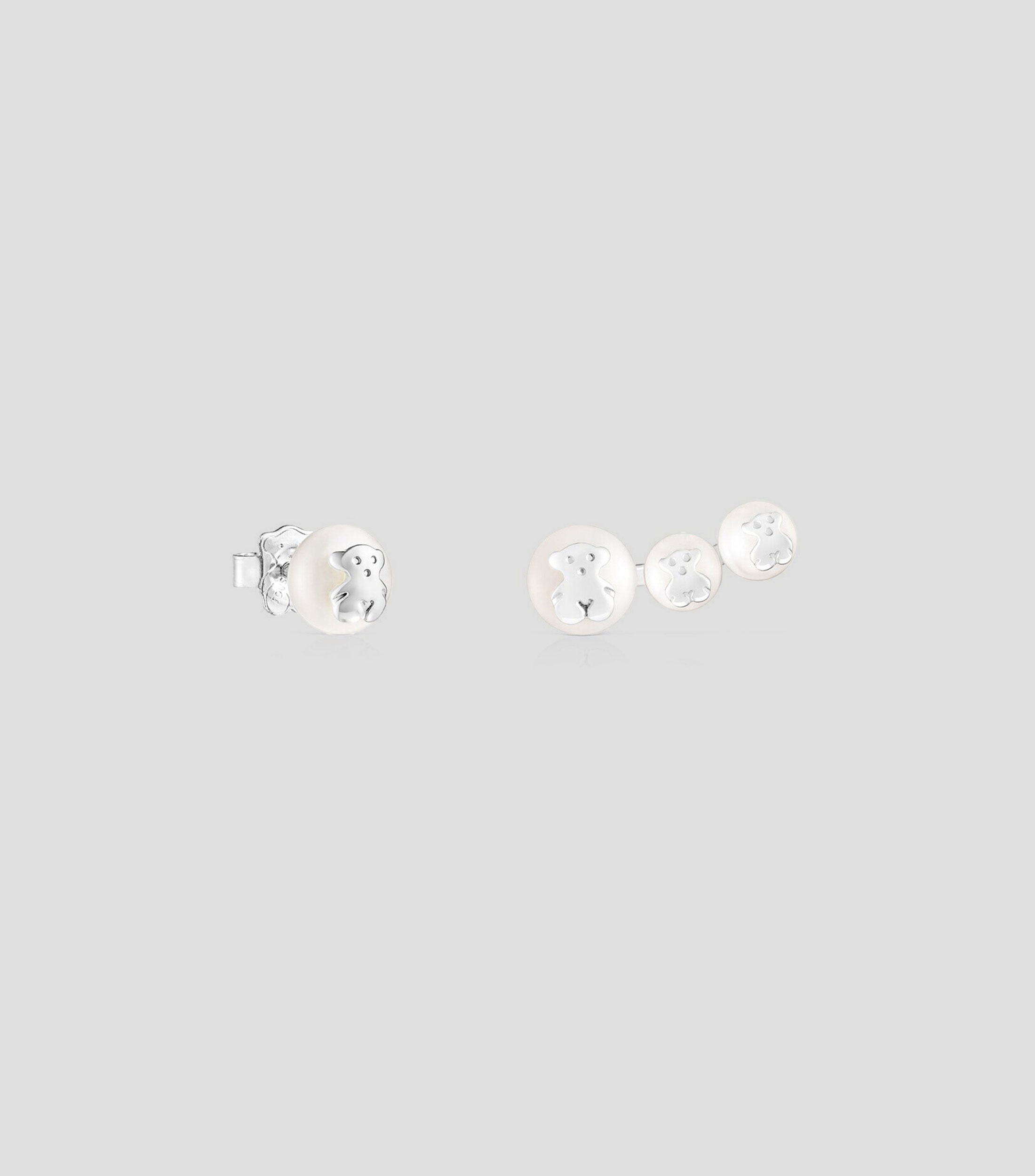 Aretes en plata Icon Pearl Mujer