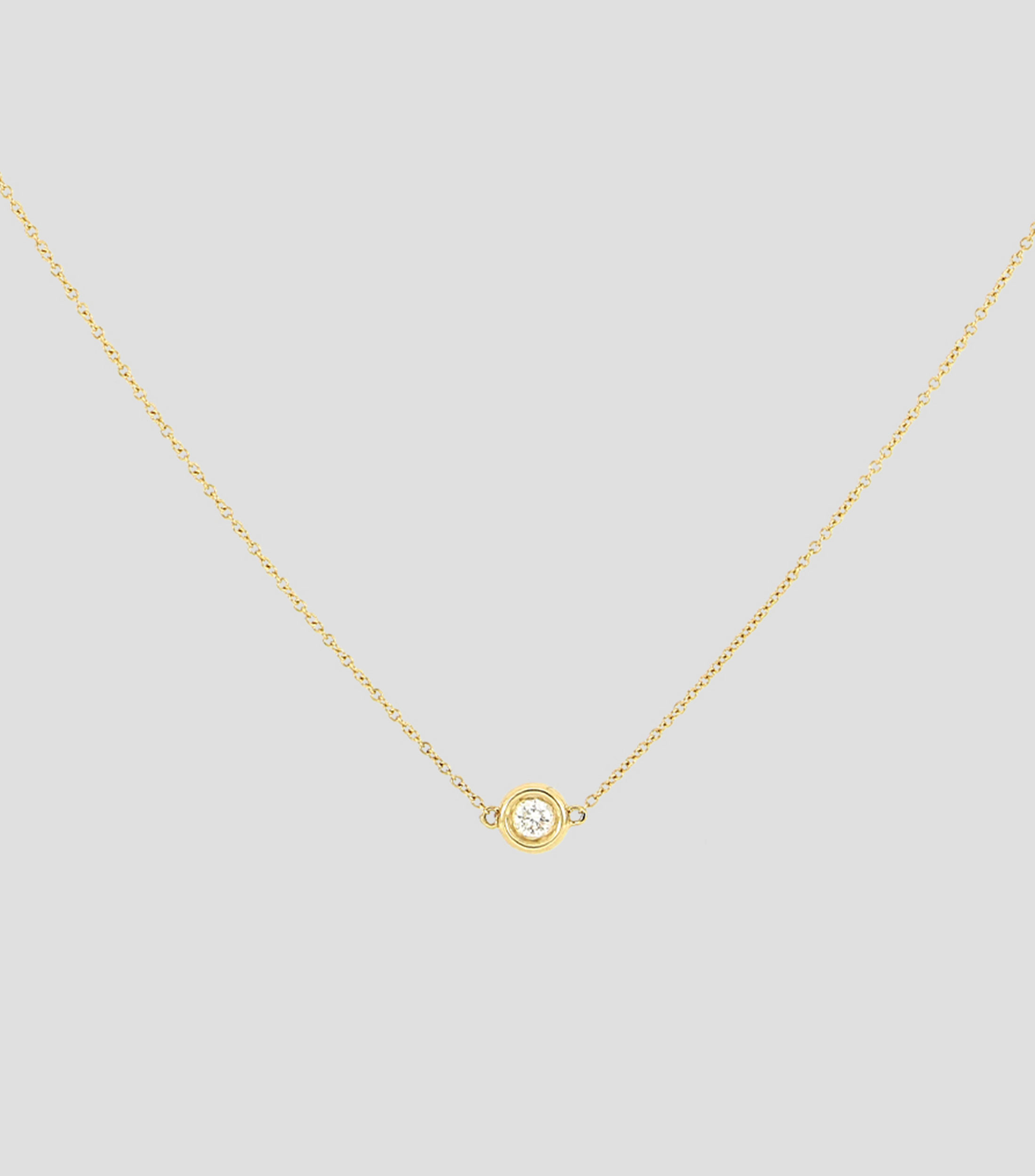 Collar en oro 18 Kts con diamante Mujer
