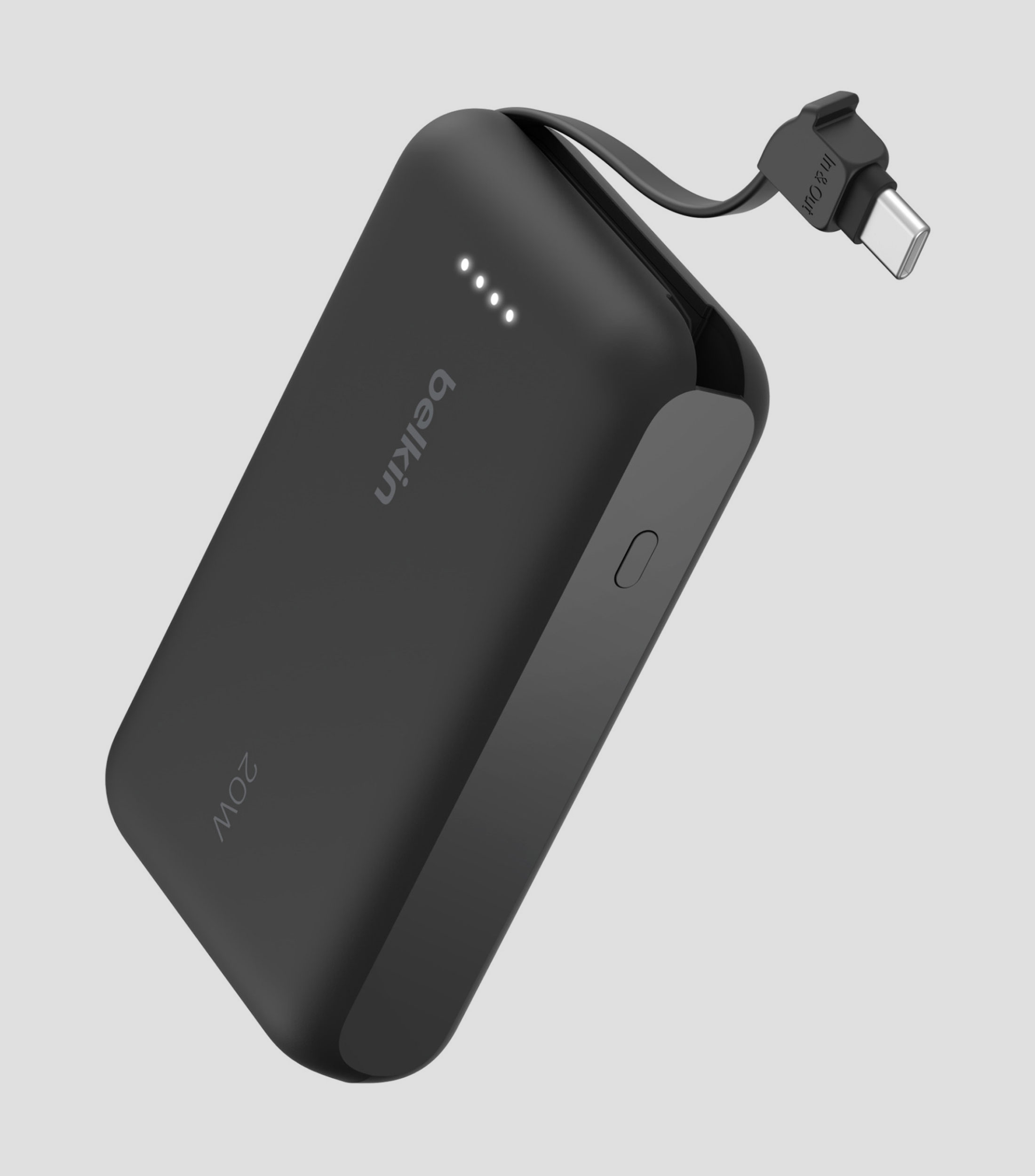 Batería externa portátil 10K de 20 W negro BoostCharge