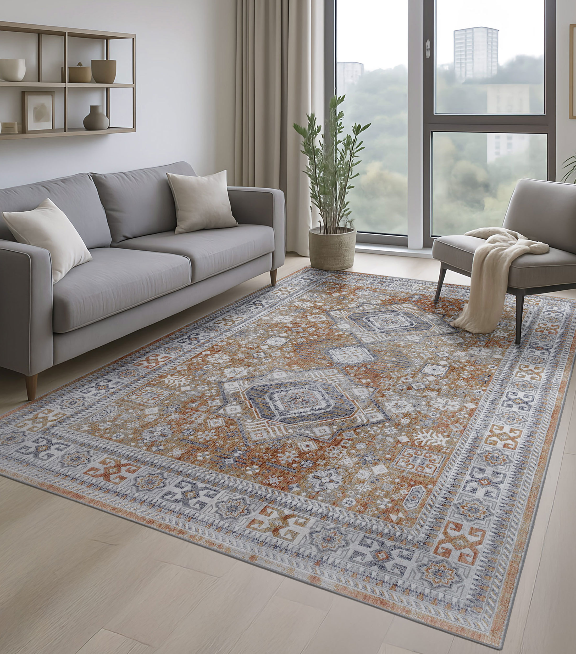 Tapete decorativo Syros en poliéster 340 x 240 cm