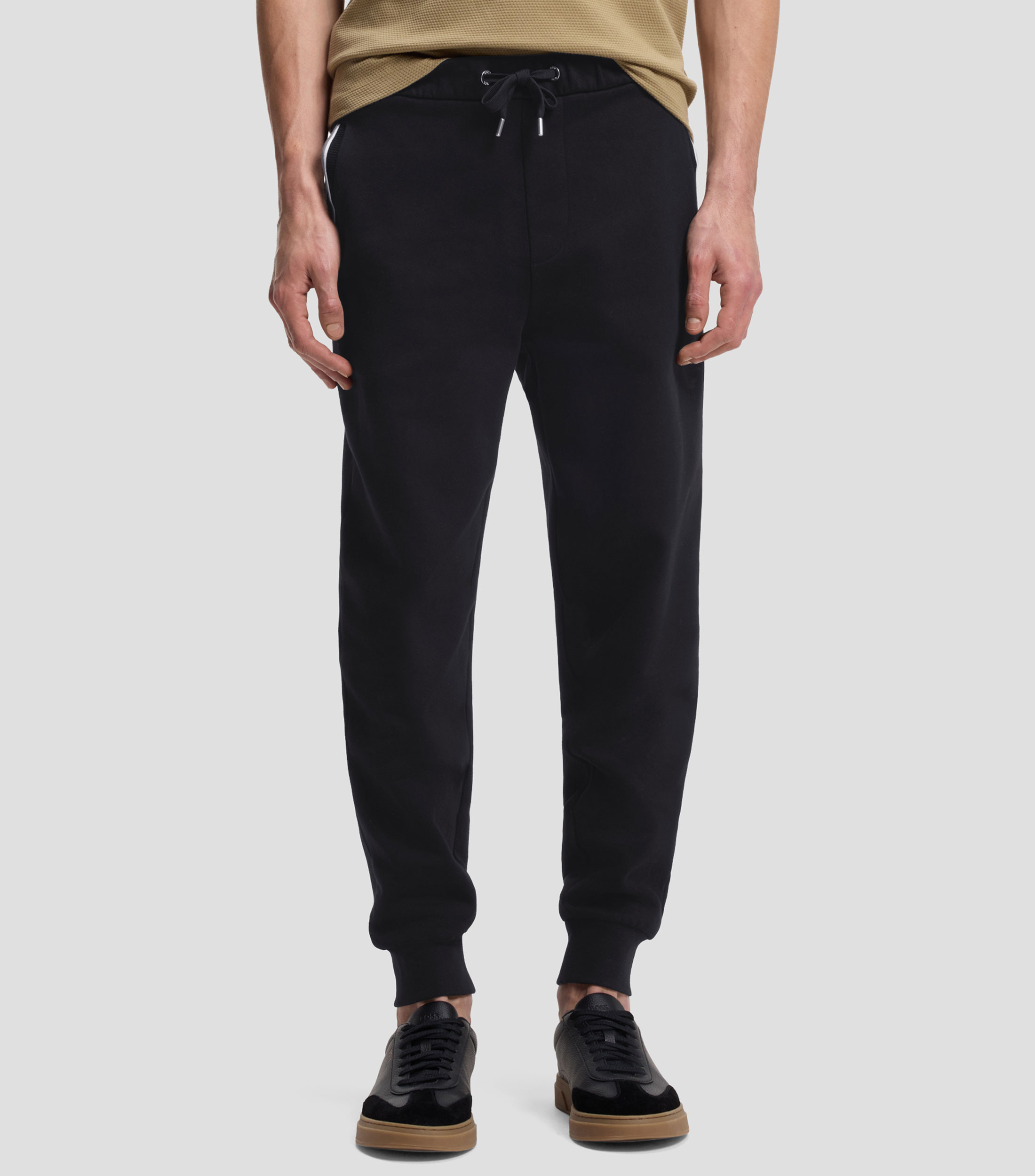 Pants BOSS de chándal en felpa de algodón con rayas de la marca Hombre