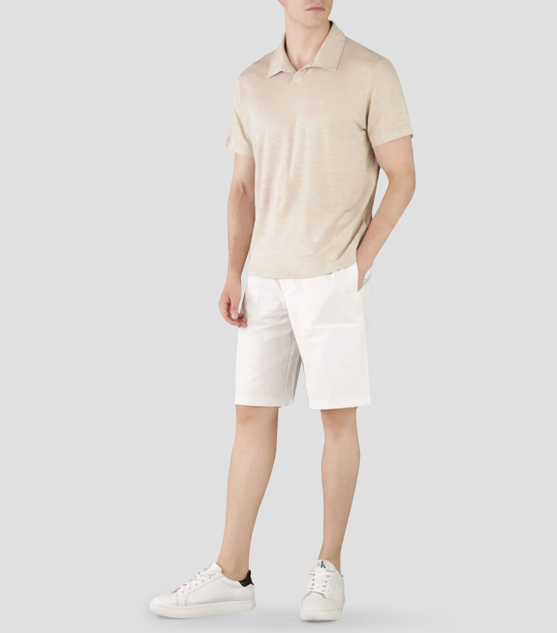 Playera tipo polo manga corta lisa Hombre