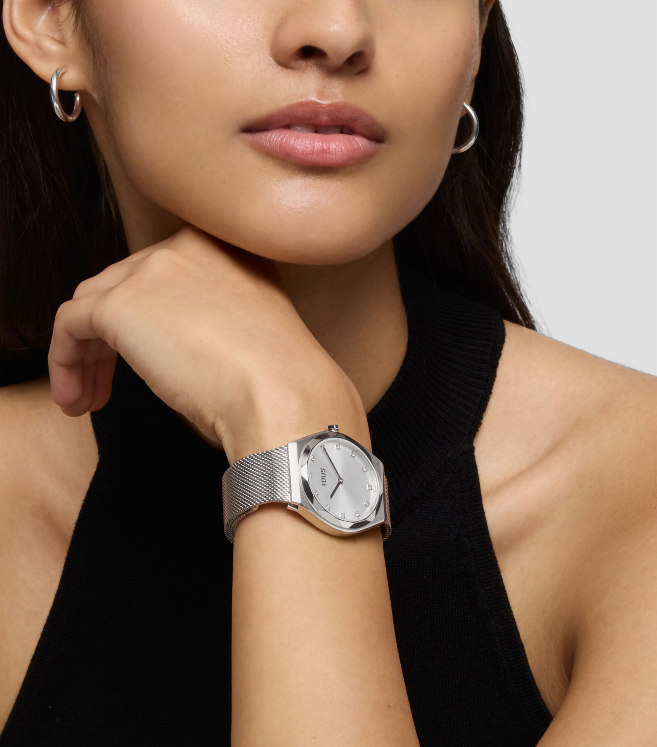 Reloj para Mujer Karat Round Mesh Clasico, Plateado
