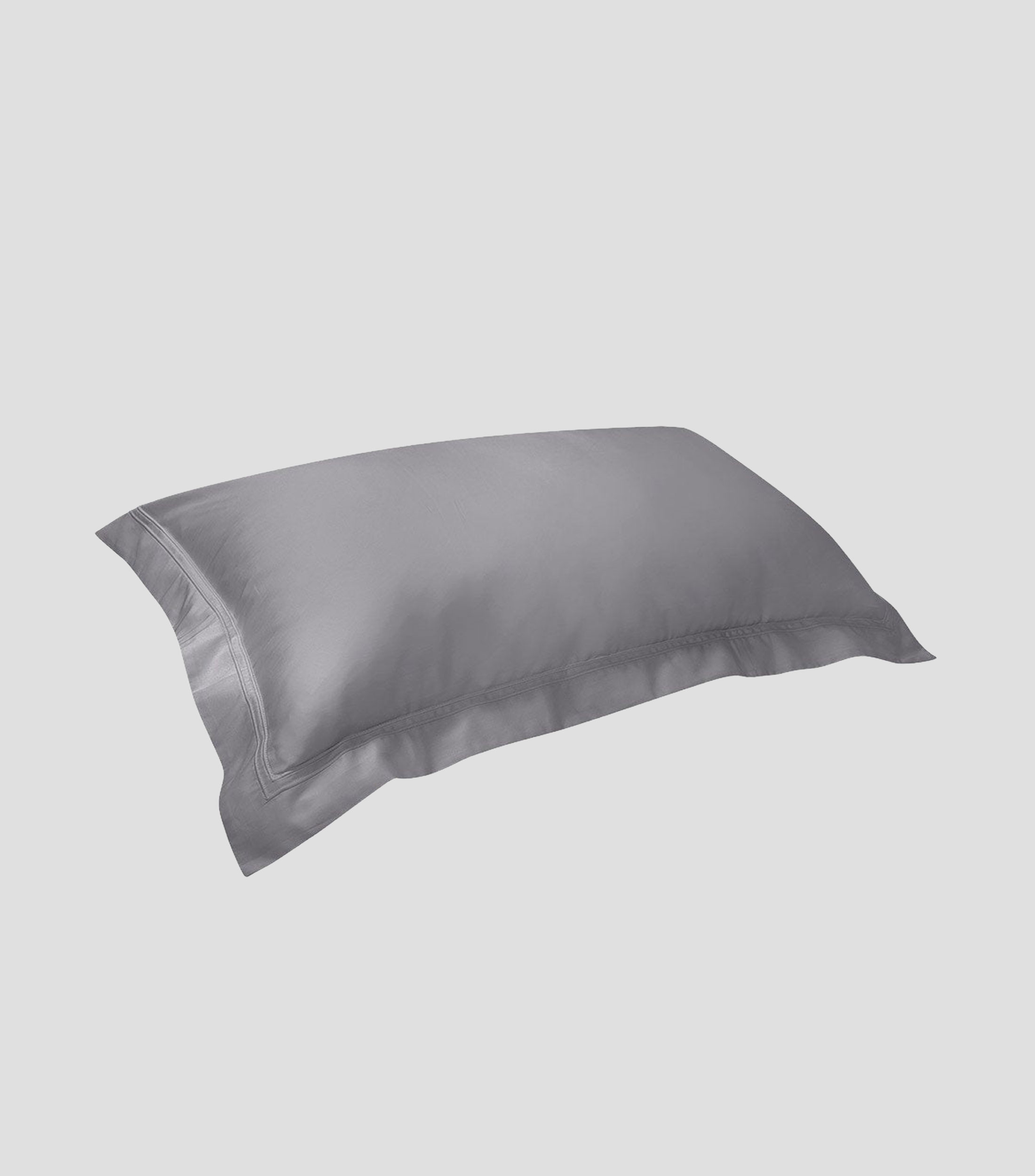 Funda para almohada king size en algodón Triomphe platino
