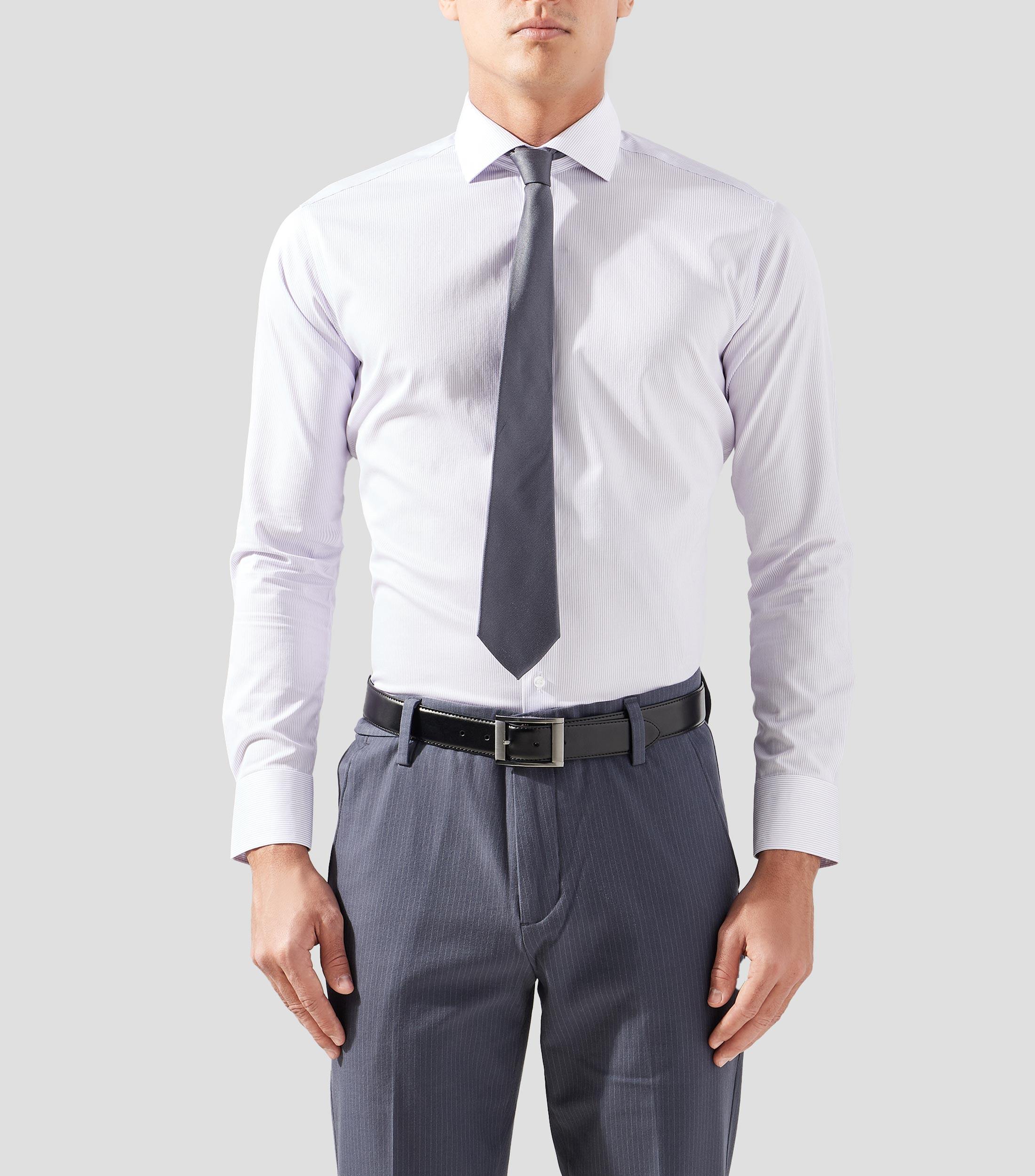 Camisa de vestir líneas manga larga Hombre