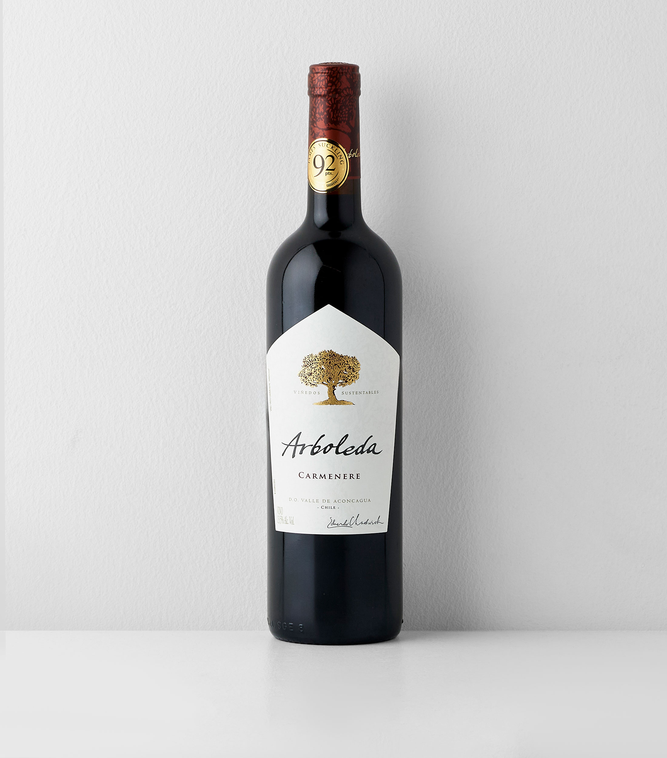Vino tinto Carmenere Arboleda, Chile, 750 ml