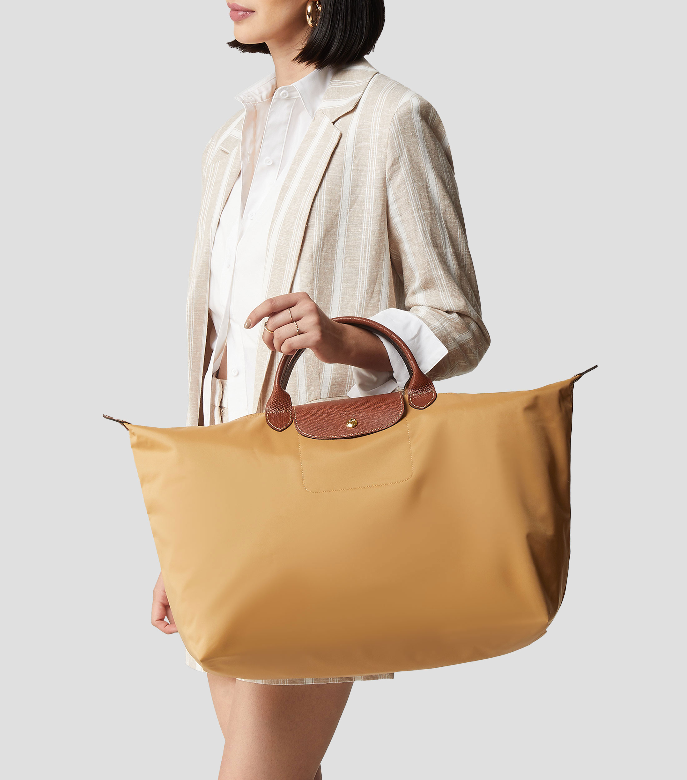 Bolso satchel café Mujer