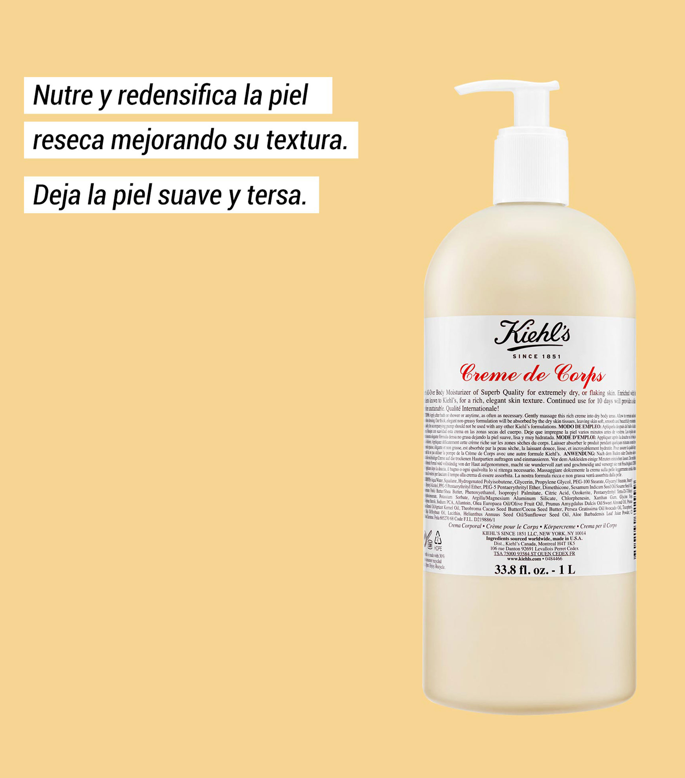 Crema Corporal, Creme de Corps, 1 L