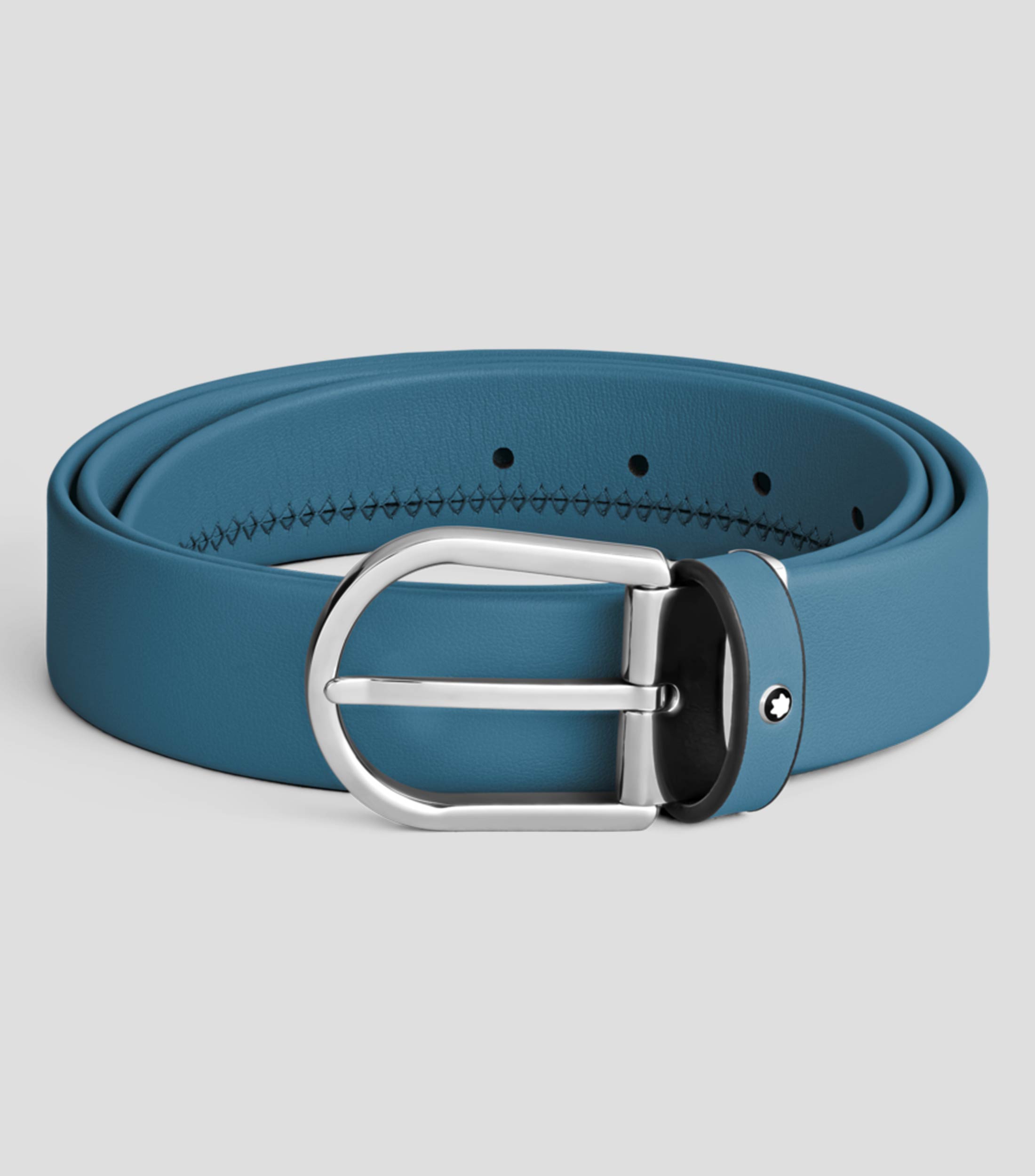 Cinturón Horseshoe buckle smoky 35mm Hombre