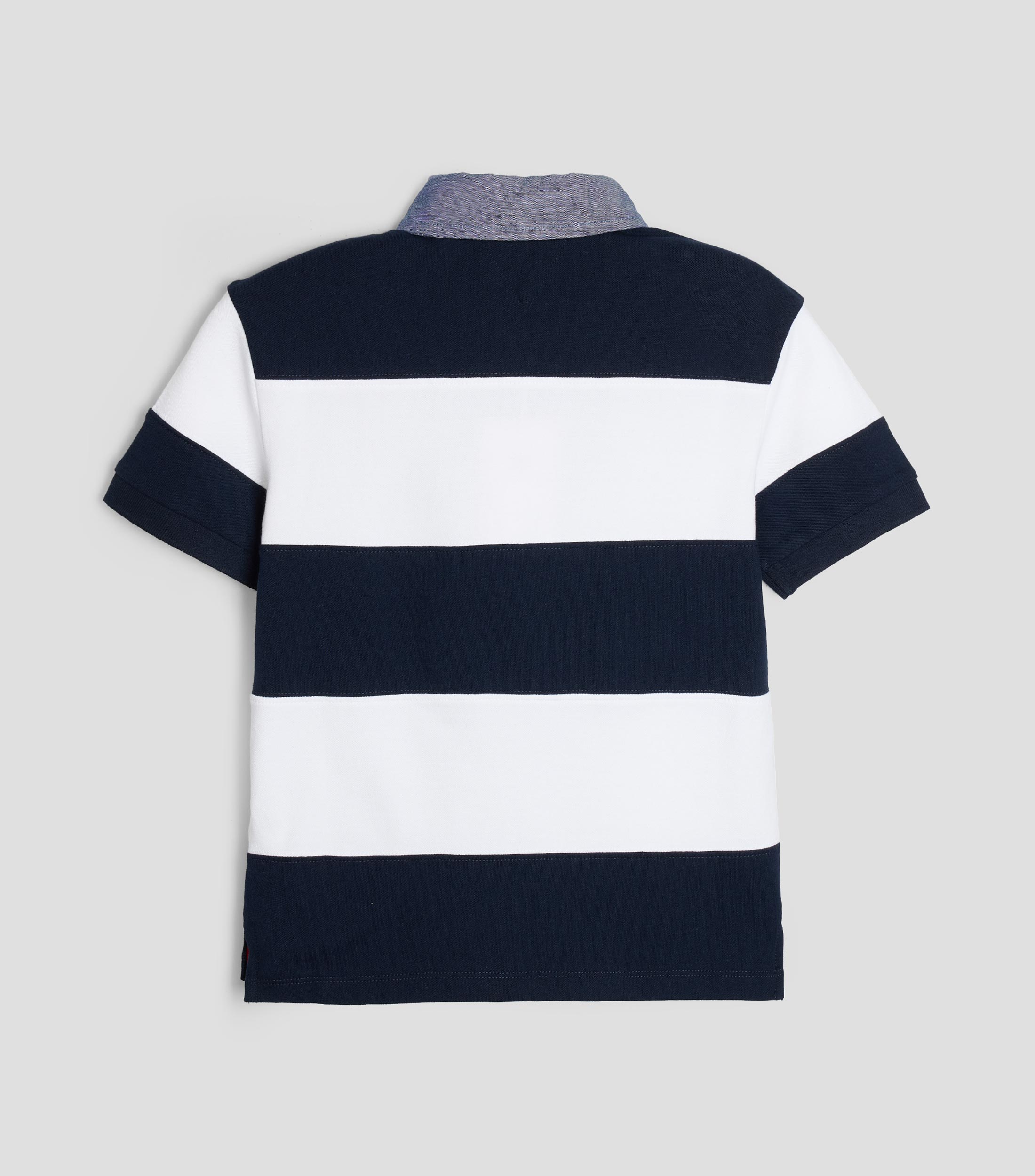 Playera tipo polo manga corta de rayas Niño
