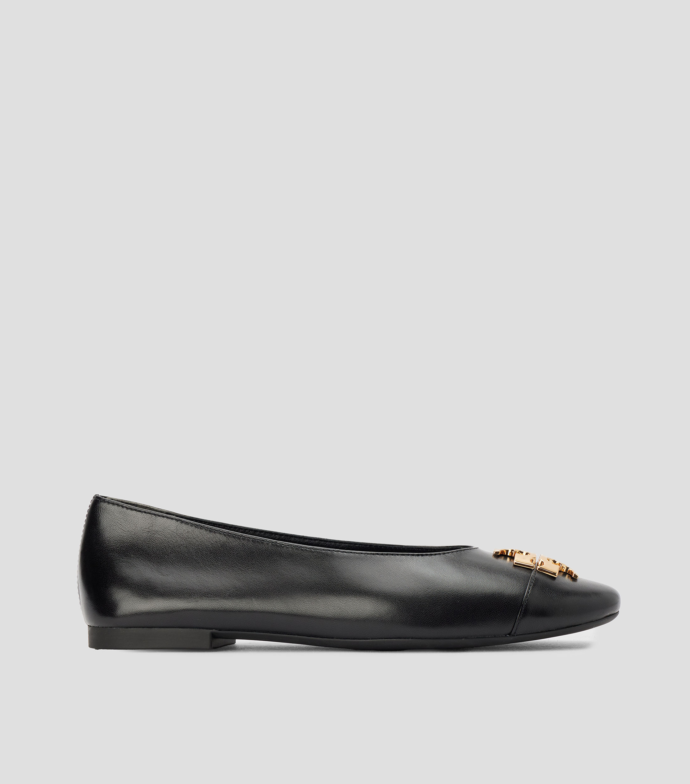 Flats Charlie Ballet en piel de caprino con doble T