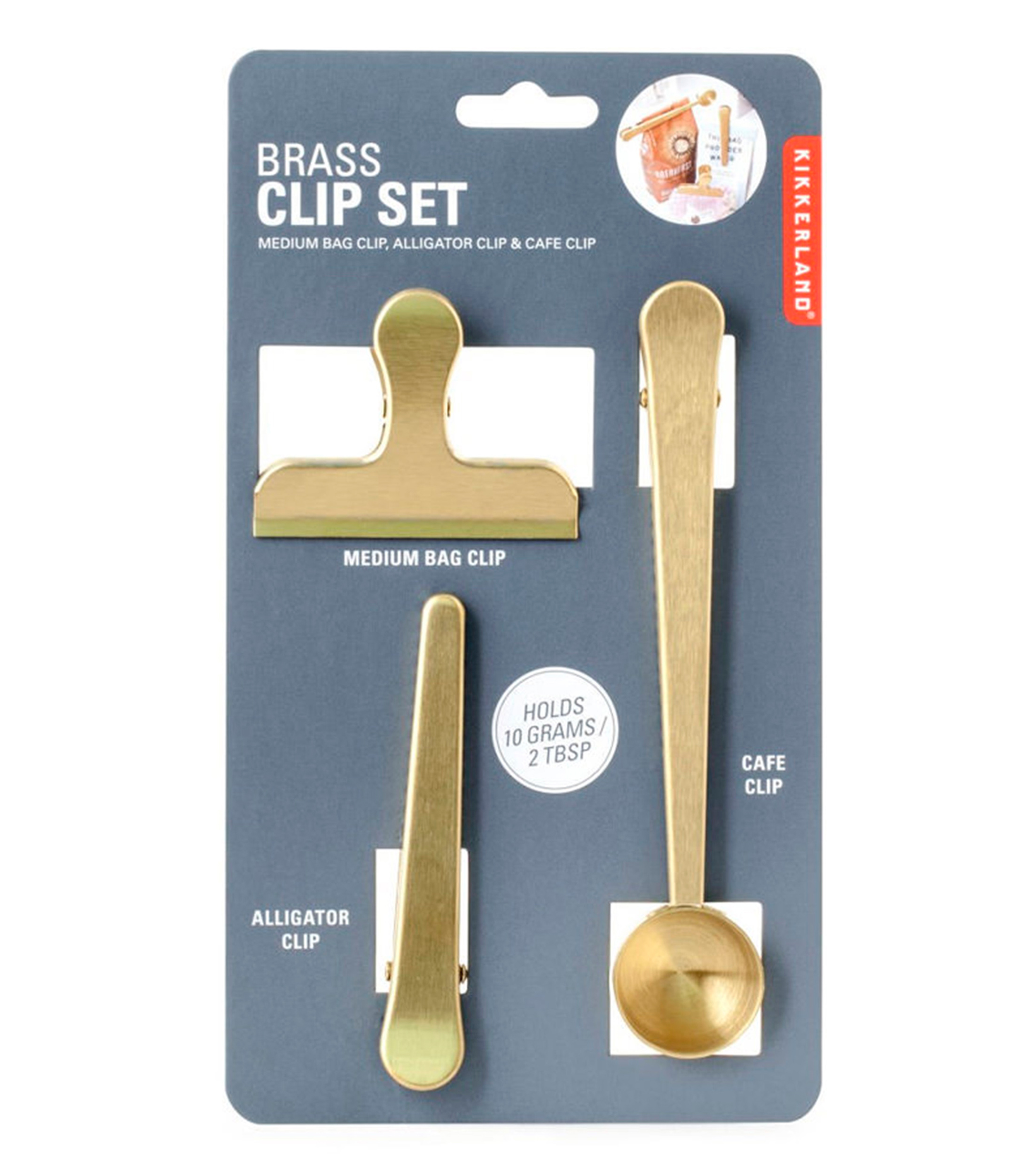 Set 3 Sujetadores para Bolsas en acero inoxidable