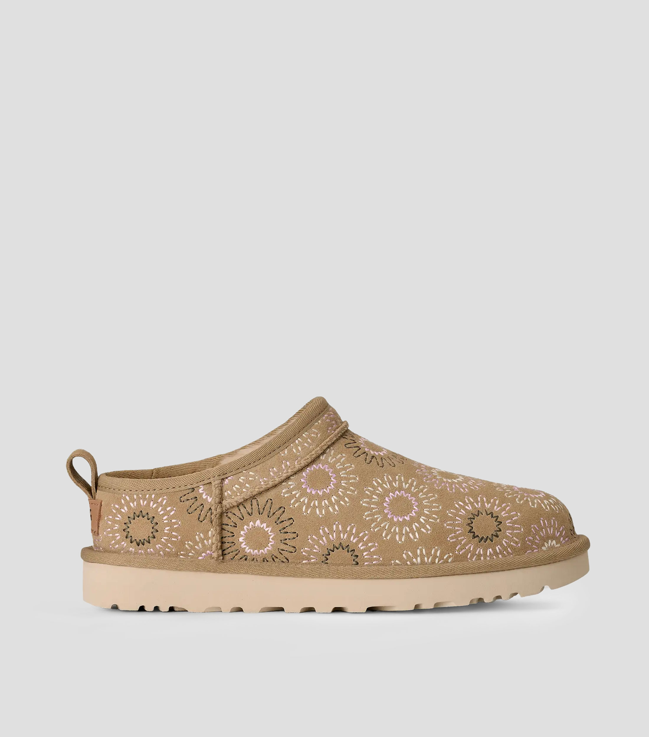 Pantuflas en piel Classic Micro Sun Stitch Mujer